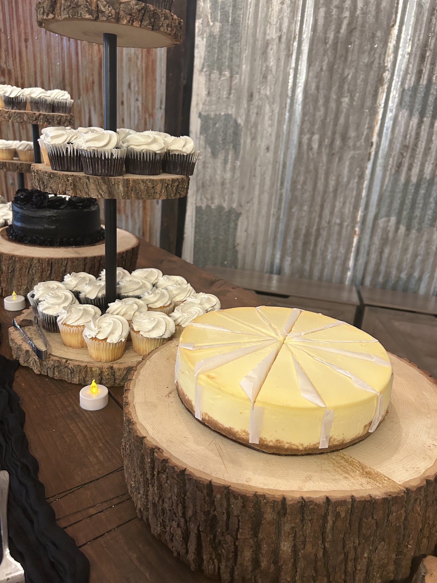 Cheesecake Grooms cake at Carriage Hills Ranch.jpeg