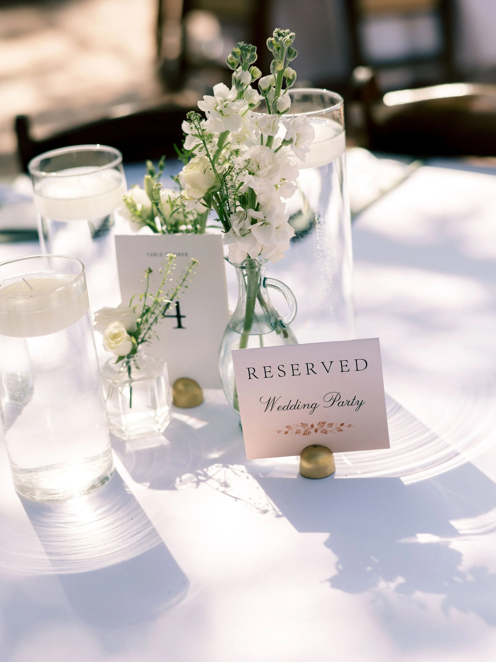Floating candles with Wedding party reserved sign- harper blankenship photo.JPG