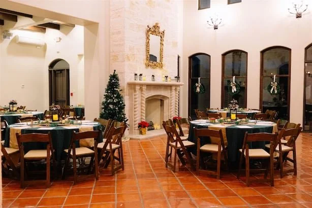 Christmas inspired wedding reception at Garey House