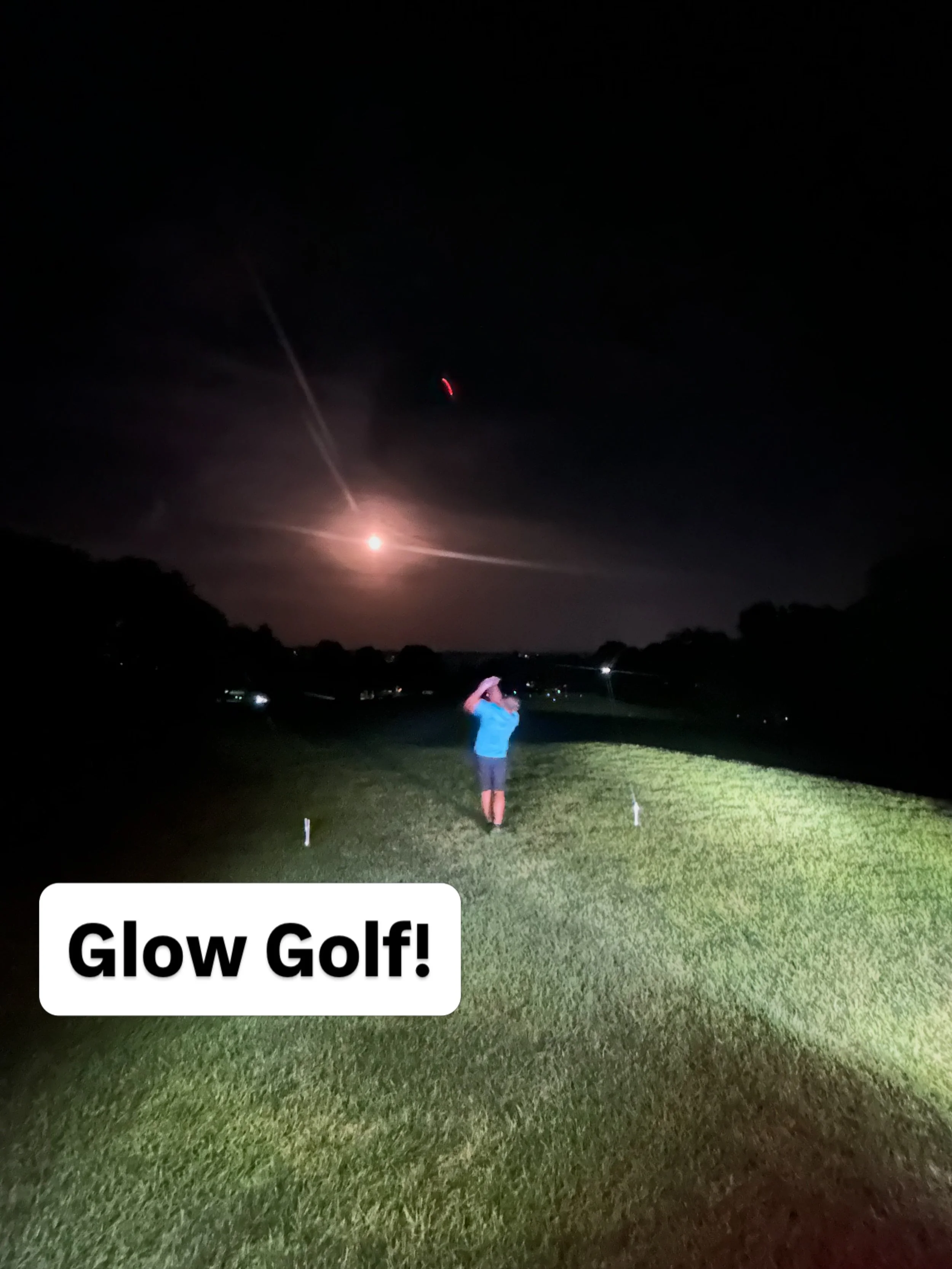 Last glow golf of the year! The moon showed up at the right time! #golfaudubon