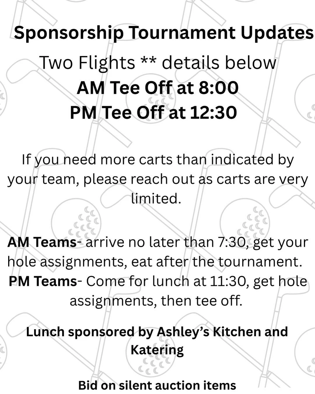 Check the sheets for your flight- AM / PM. If you need MORE carts than indicated, please call 712-579-6678 right away!