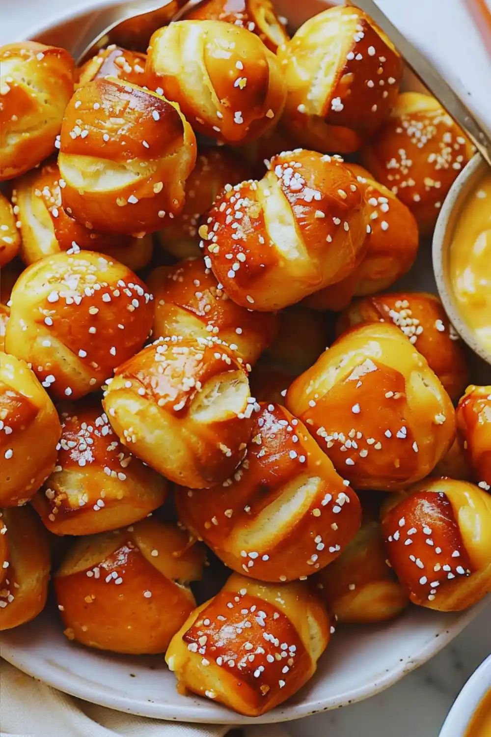 Pretzel Bites with Cheese Dip