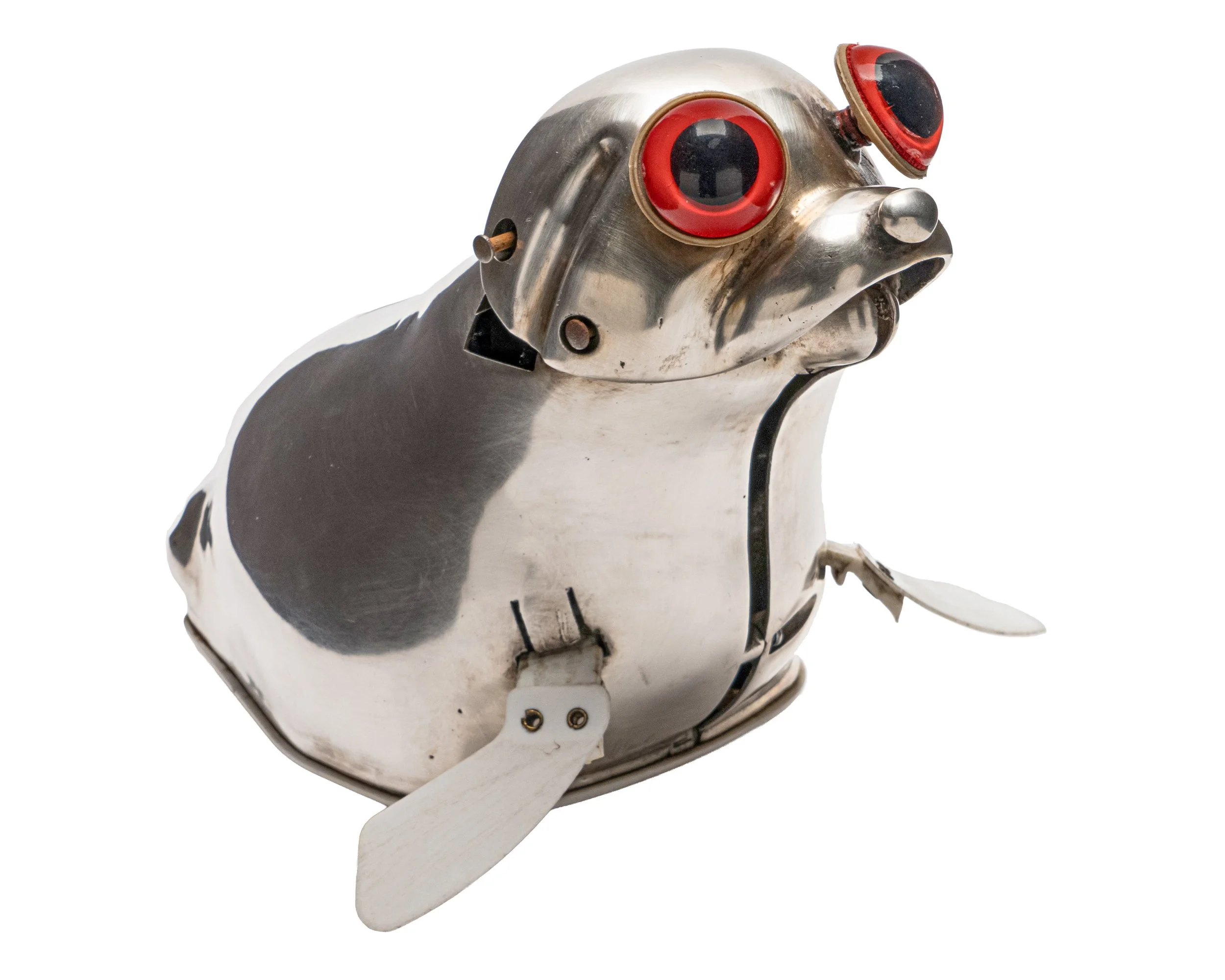 SEAL, 2007, sterling, plastic, mechanism, 2007, 6.5" x 10" x 5.25"