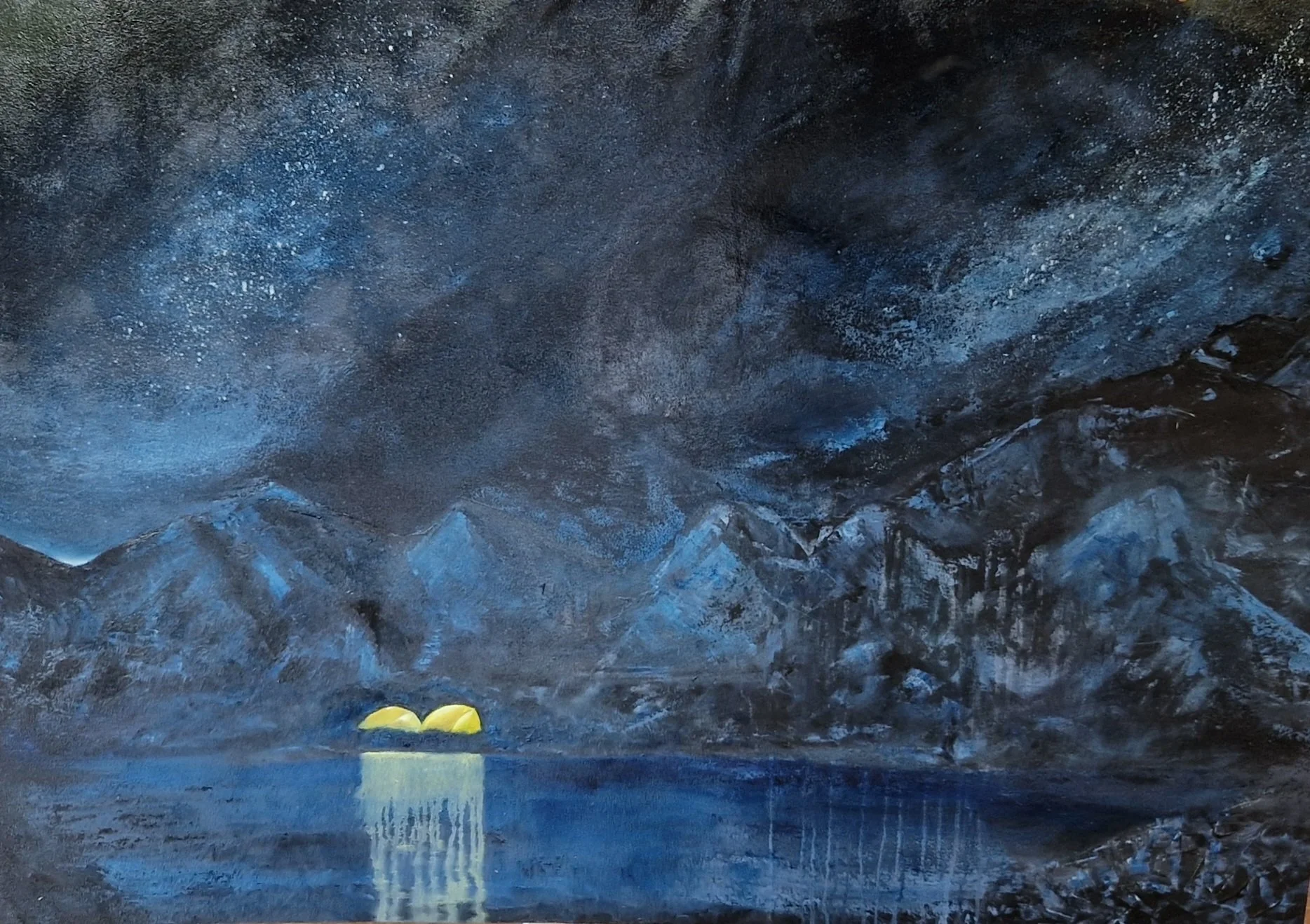 We were small and it was beautiful, acrylic and oil on fabriano on panel, 104 x 142cm : €1495