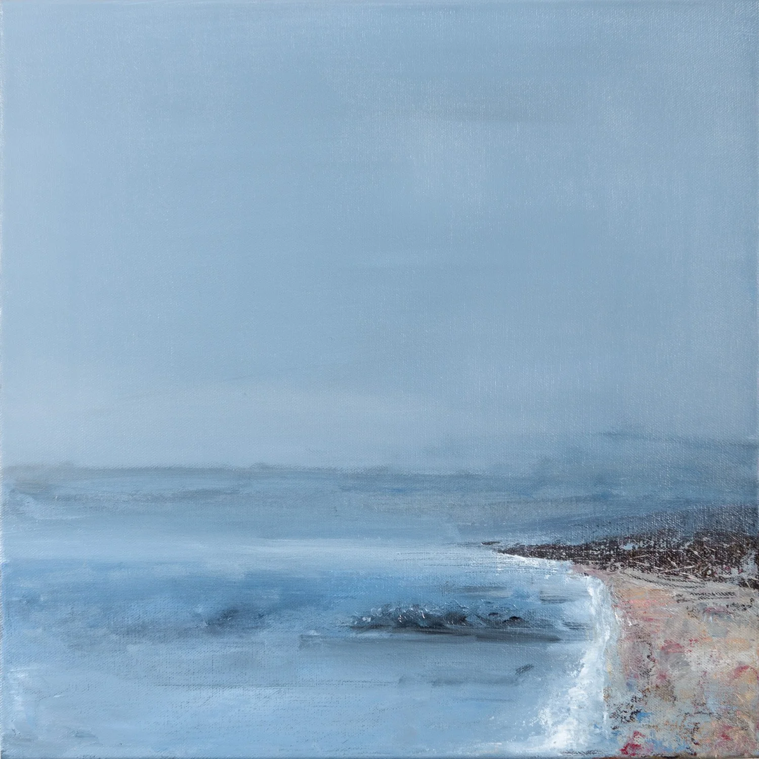 Shifting horizons, acrylic on canvas, 40 x 40cm, framed : [SOLD]