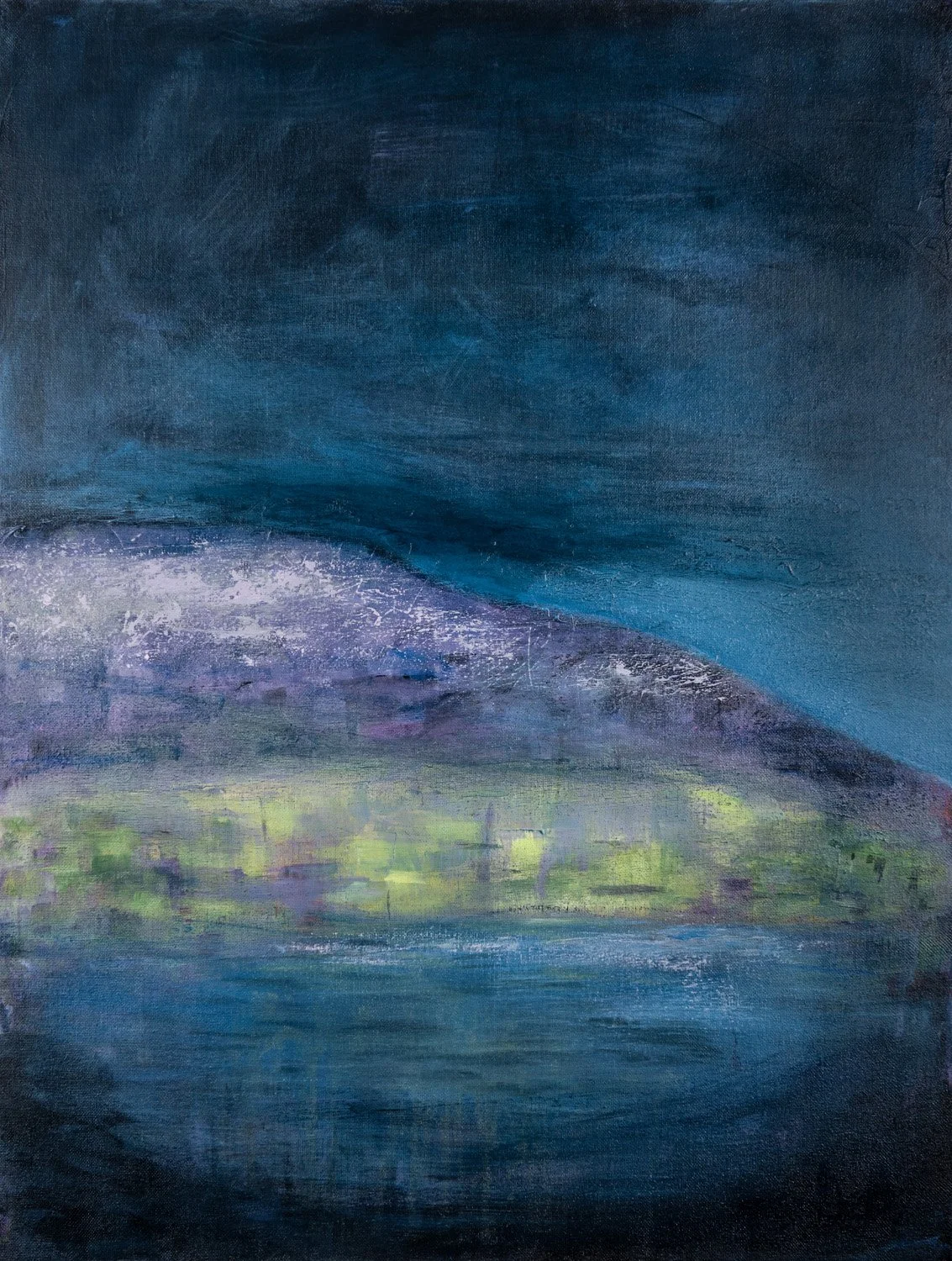 Soundless echoes, acrylic on canvas, 80 x 60cm, framed : €895