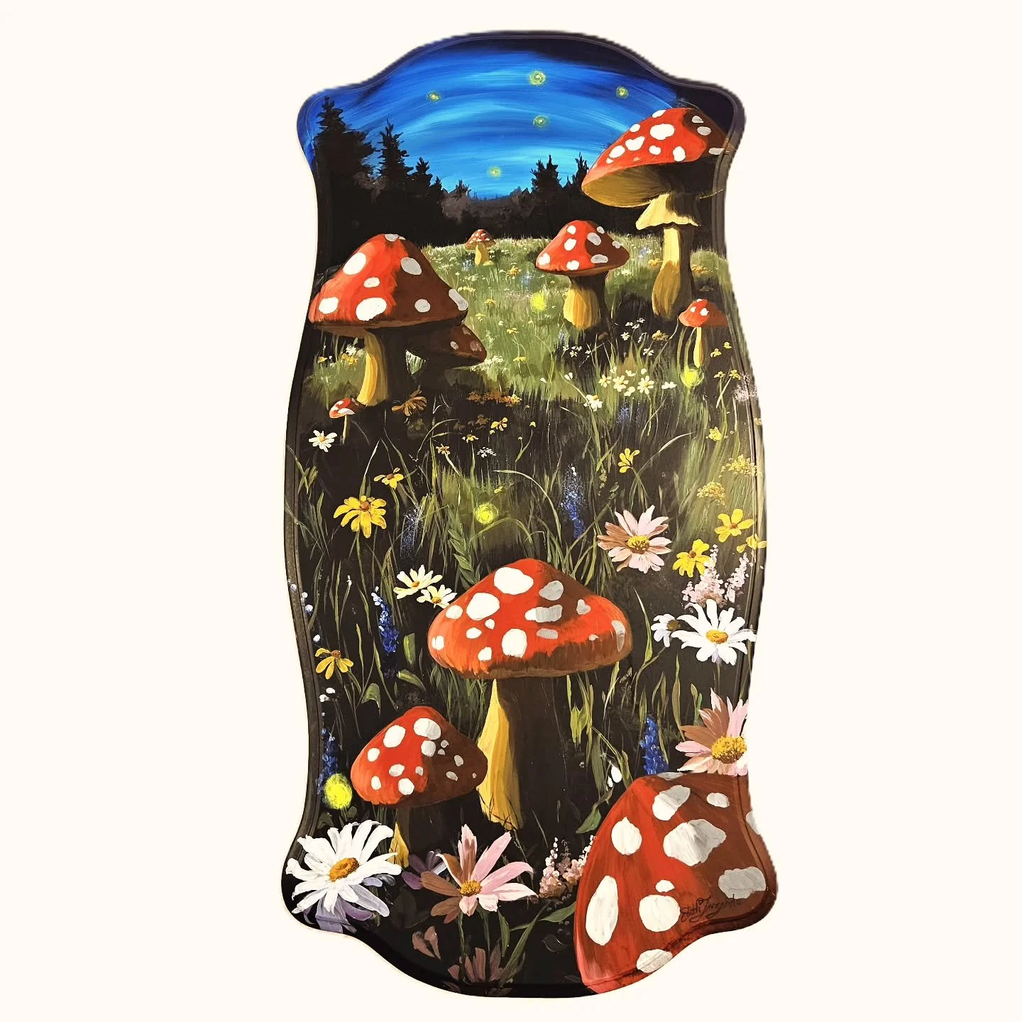 Dimensions: 48&rdquo; L x 24.5&rdquo; W x 21&rdquo; H
Acrylic on wood table

#atlantaartist #atlantaart #artoftheday #artist #blackartist #cottagecore #toadstool #oneofakindart #artforsale #furnitureonline #furnitureforsale