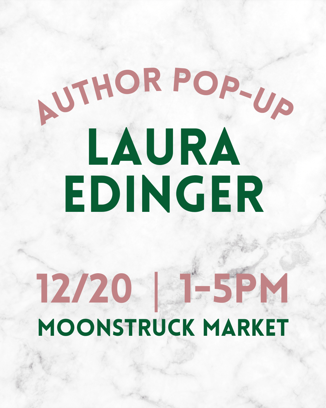 Laura Edinger Author Pop-Up