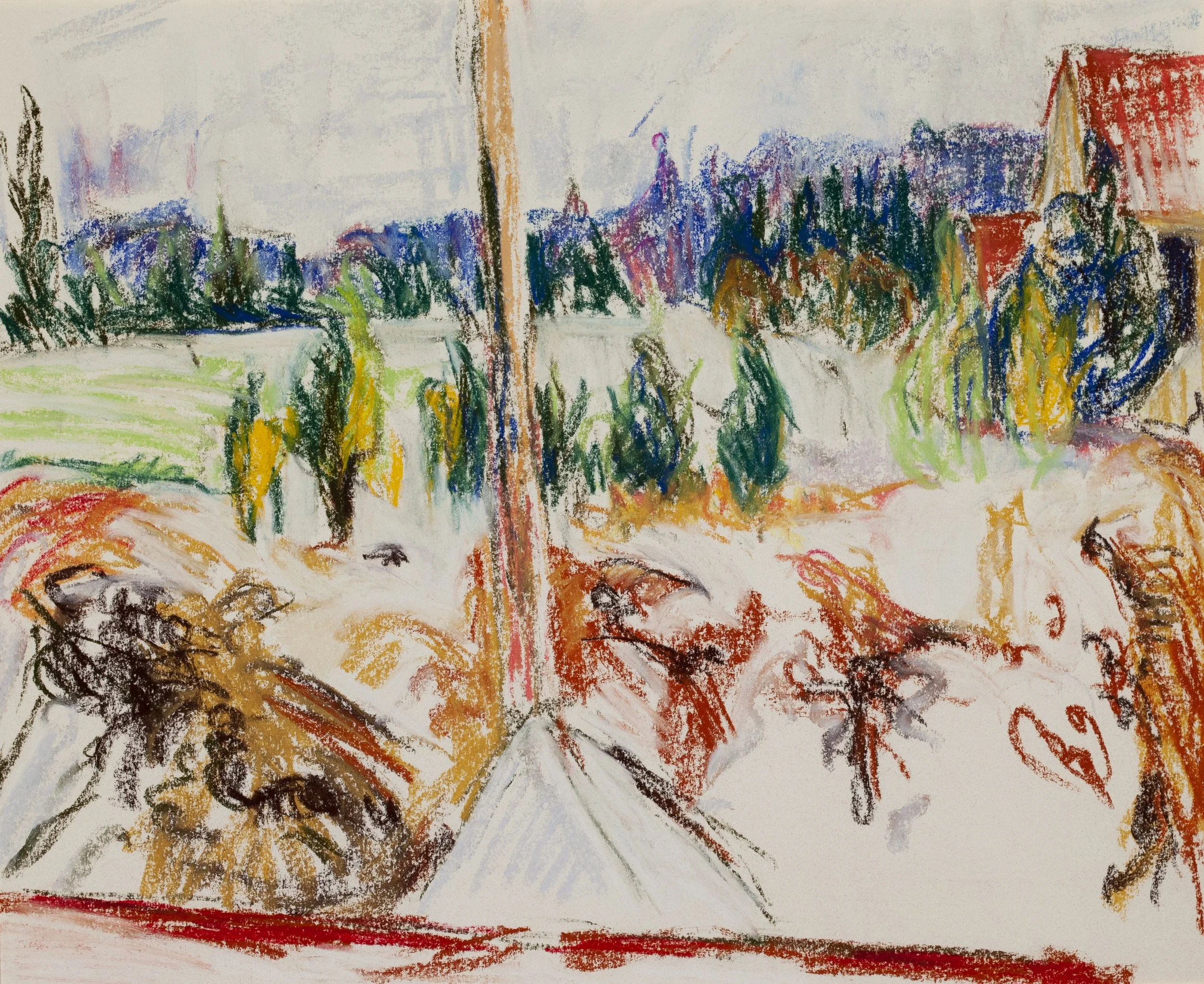 Pastel, Pailly?, matted to 11.5x9.5