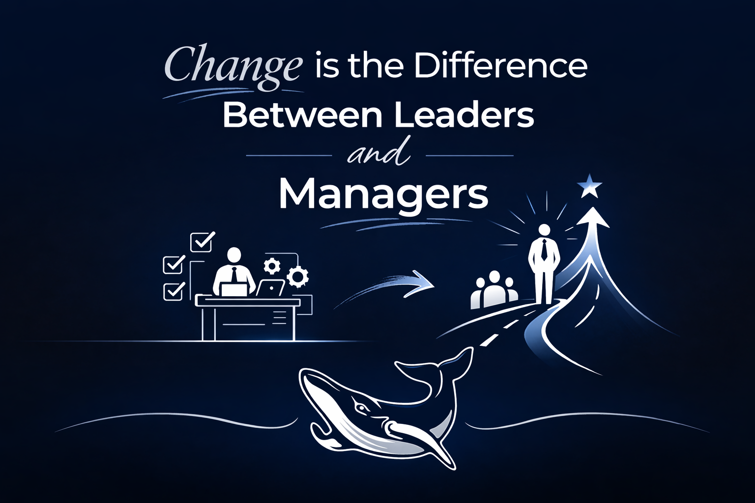 Change is  Difference Between Leaders and Managers