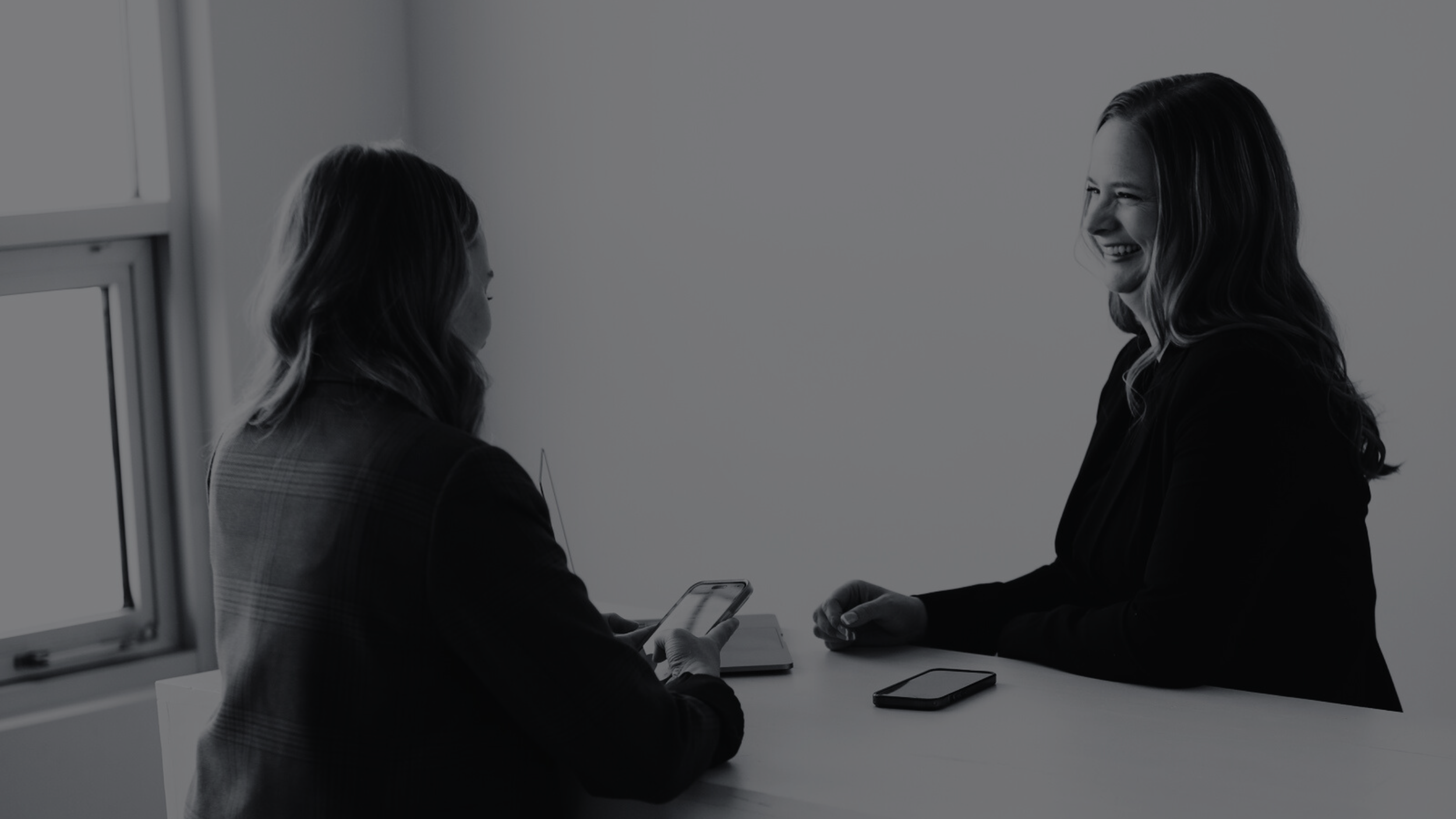 Two businesswomen collaborating