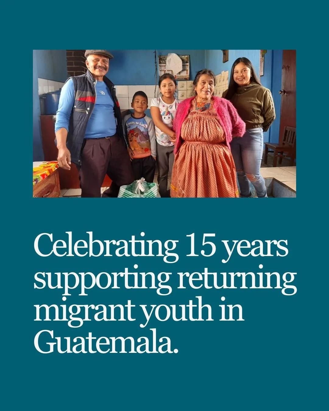Celebrating 15 years supporting migrant youth returning to Guatemala. Vida Digna walks alongside migrant families&mdash;especially unaccompanied youth returning after detention in the U.S. or Mexico. So far in 2025, 1,705 children and youth have been