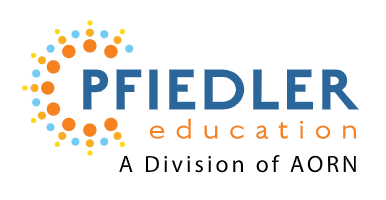 Logo for PIEDLER education with circular dotted design and the tagline 'A division of AORN'