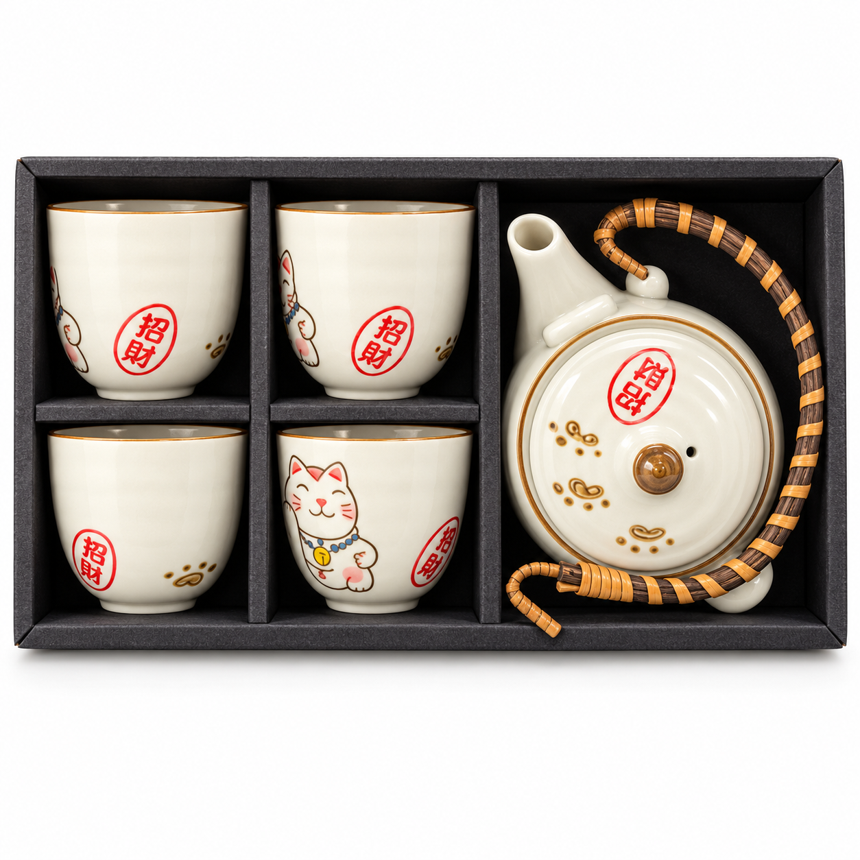 Lucky Cat Tea Set – 5 PCS