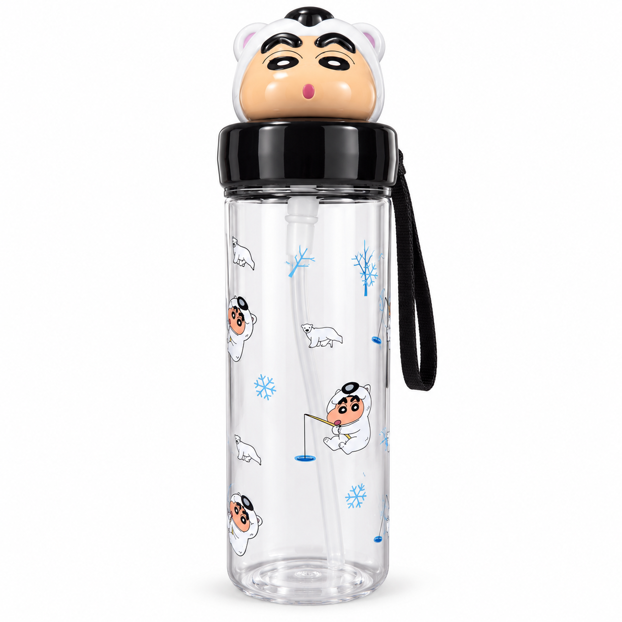Shin-chan Polar Bear Straw Water Bottle
