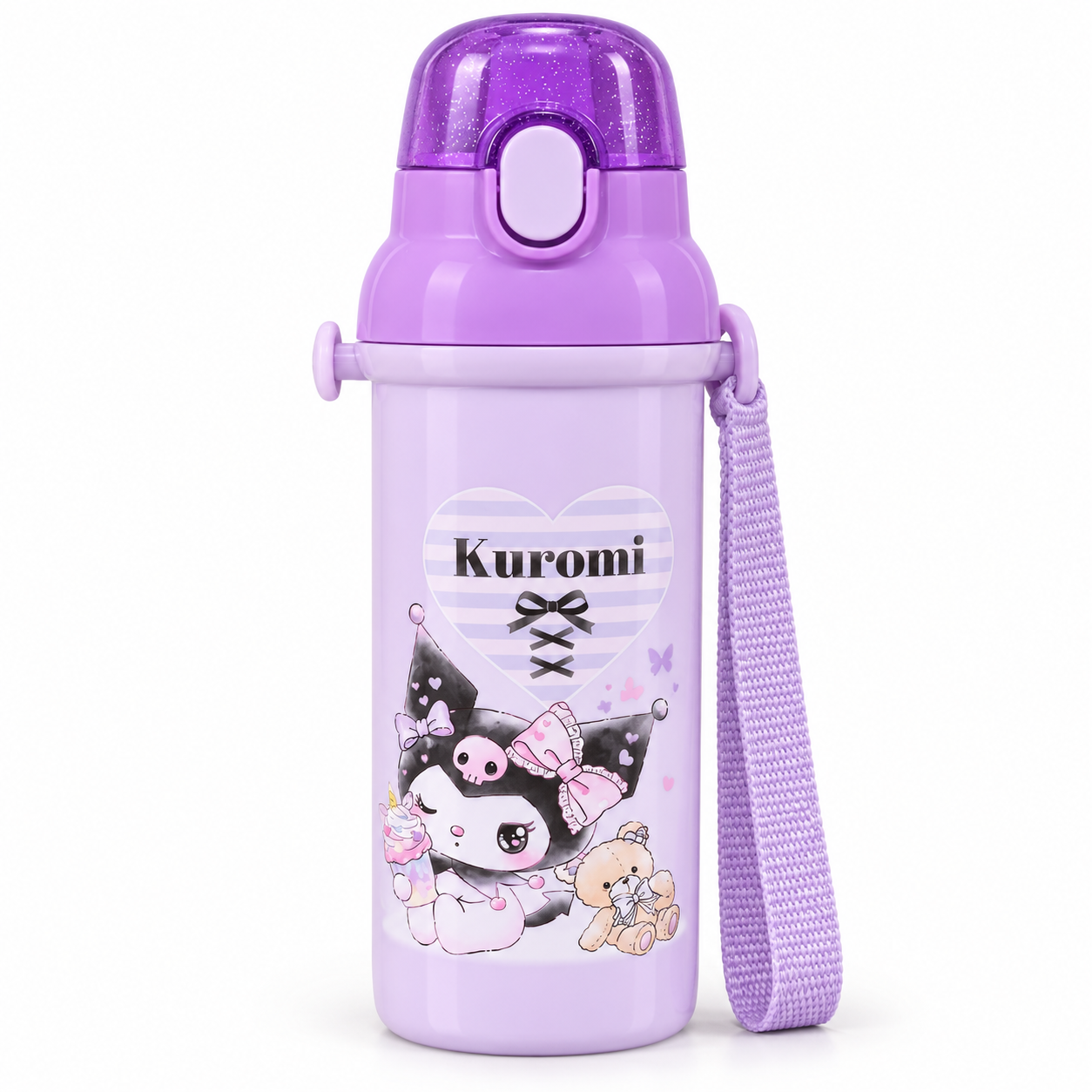Kuromi Purple Water Bottle
