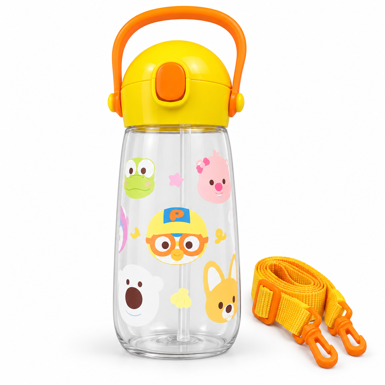 Pororo & Friends Straw Water Bottle – 470 ml