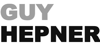 Text reading 'Guy Hepner' in bold black and gray font.