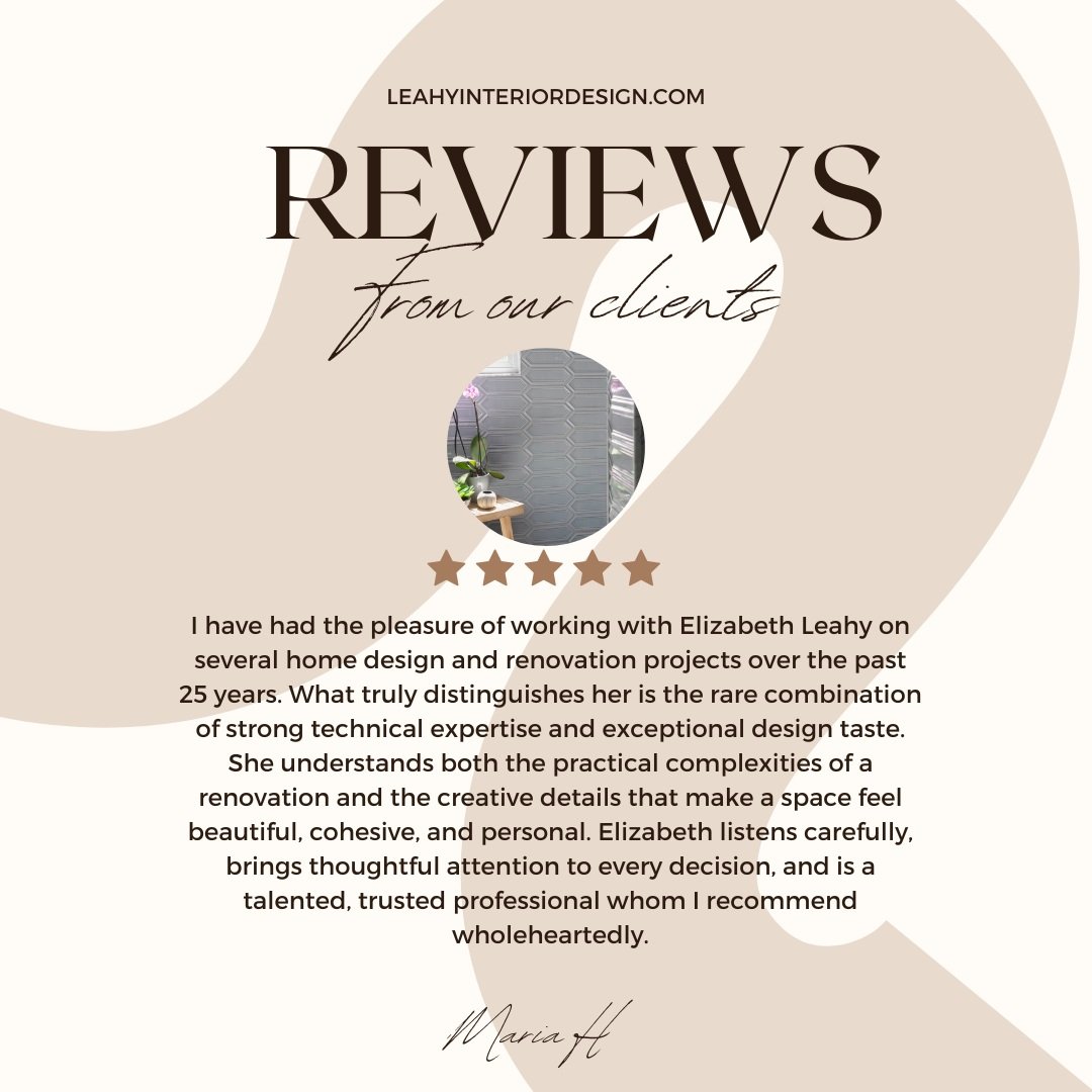 Building long-term relationships with my clients is one of the most rewarding parts of what I do.
Every project is about more than creating a beautiful space&mdash;it's about listening, understanding how my clients live, and blending thoughtful desig