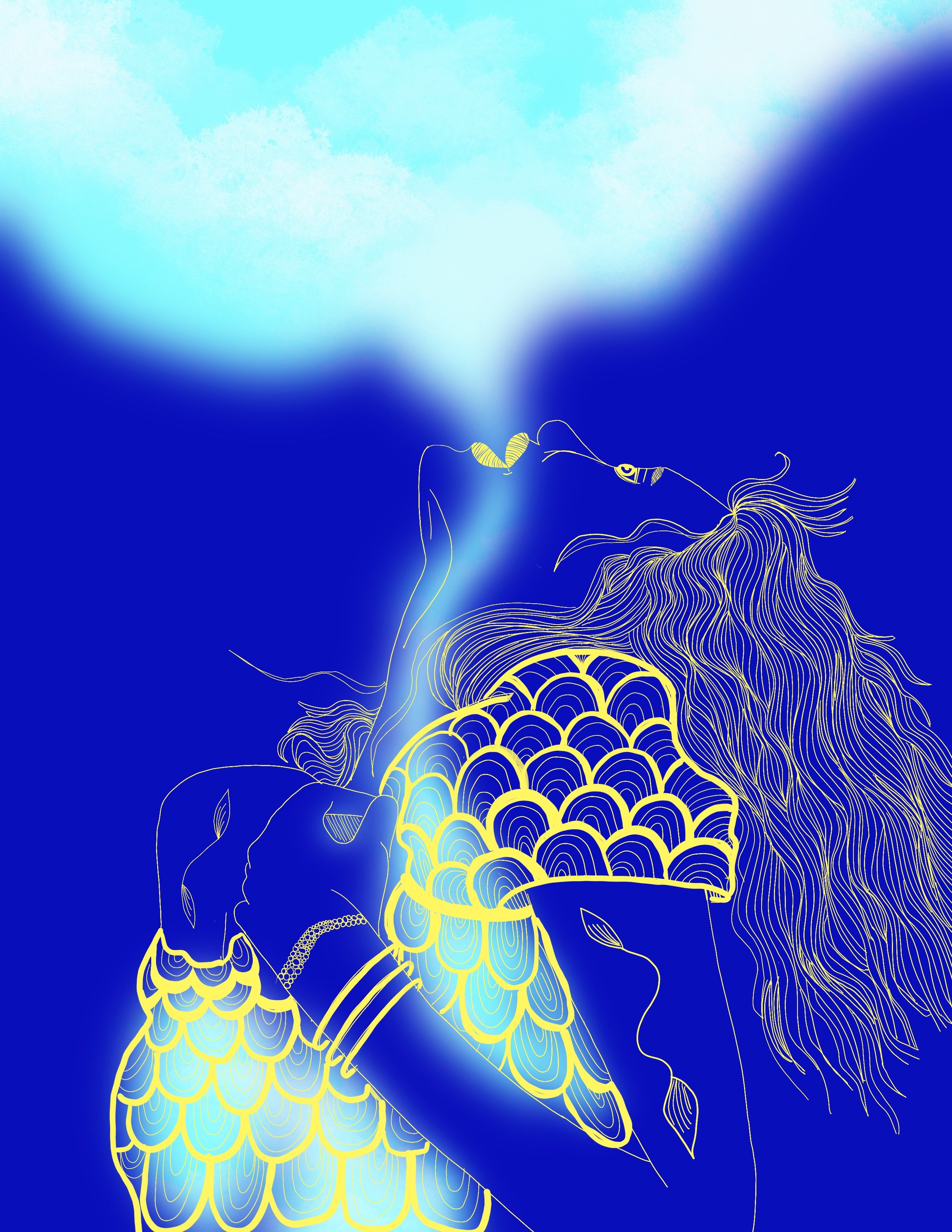 she swallows the sky or the sky swallows her