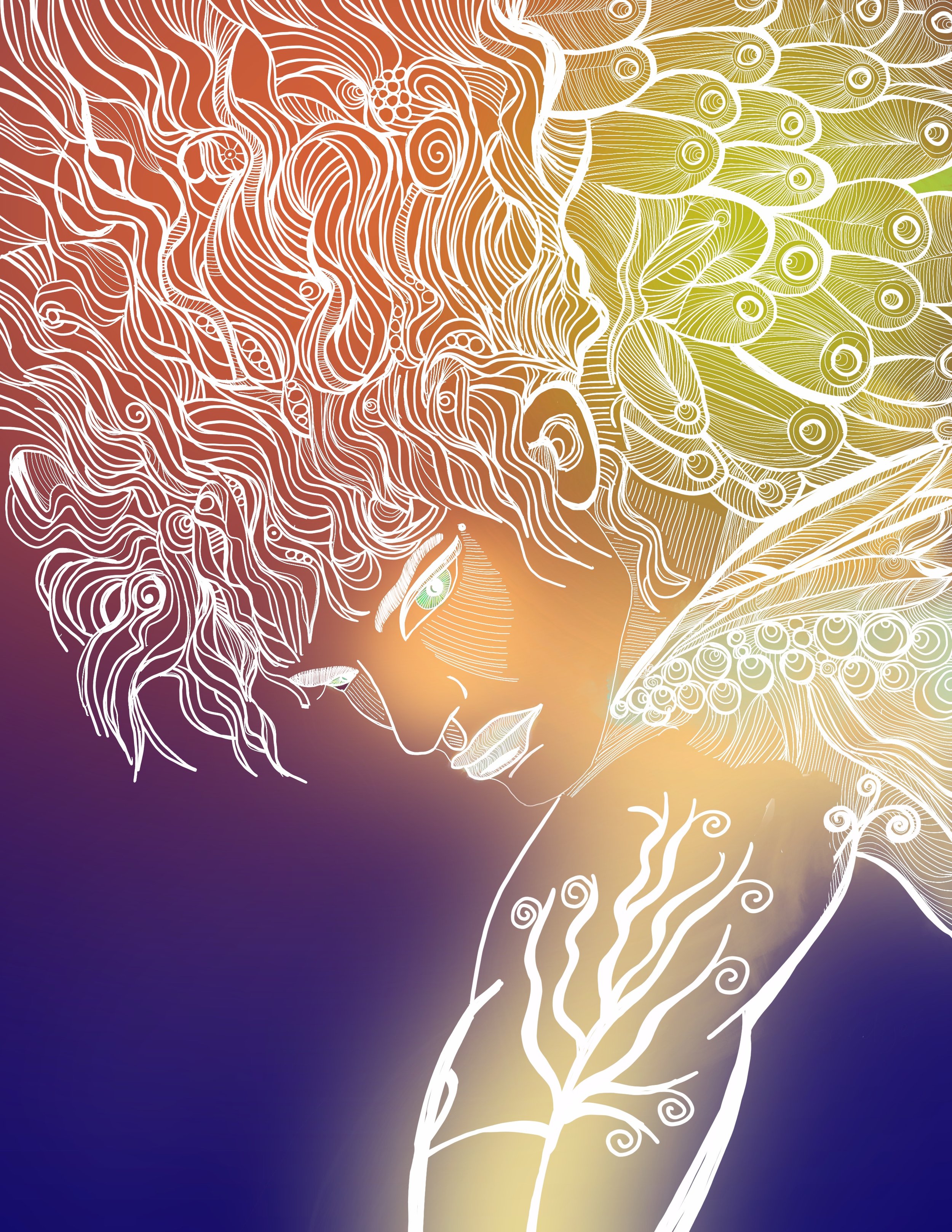 and how his golden light made her radiate