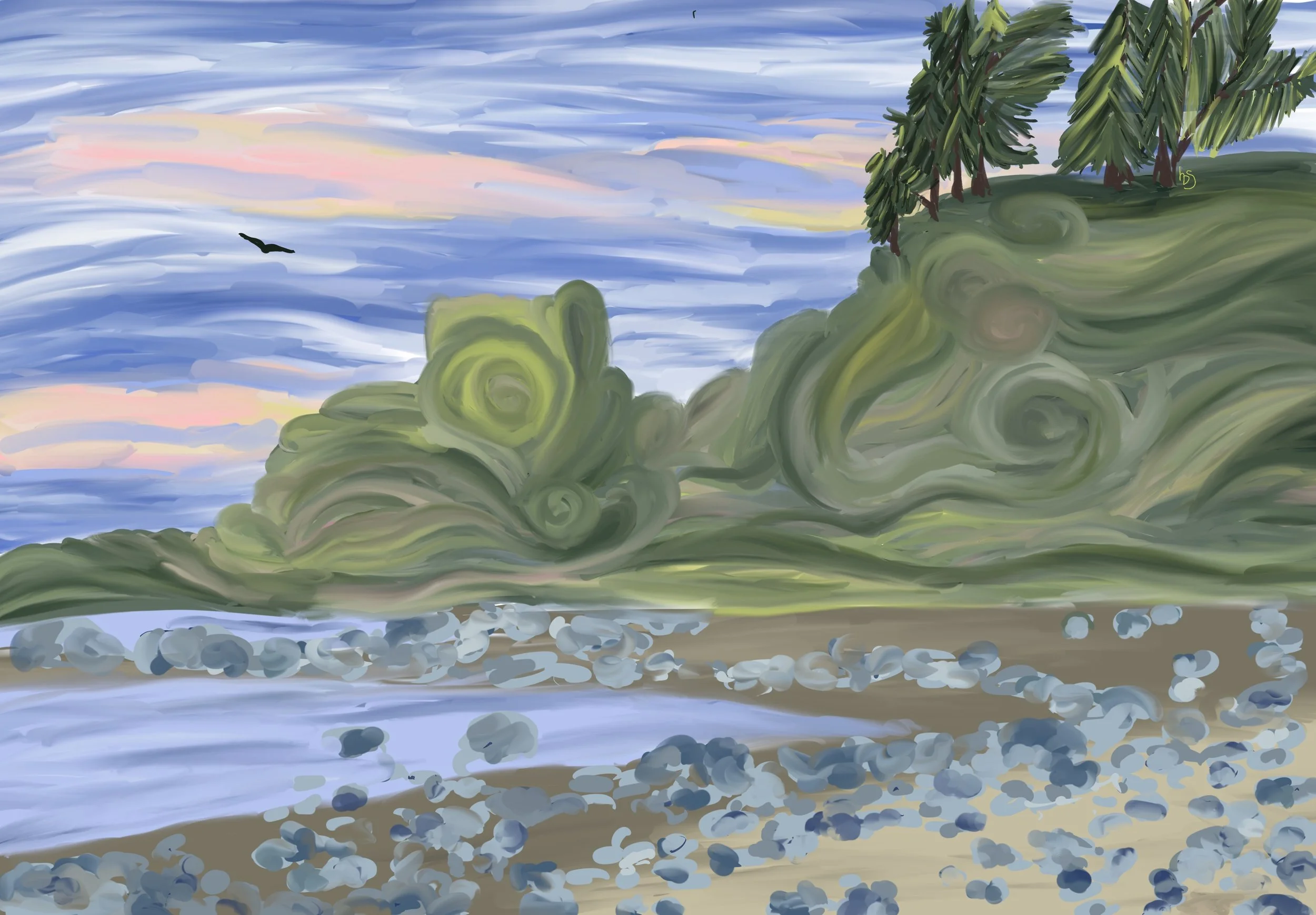 THE SWRILING SEA HILLS