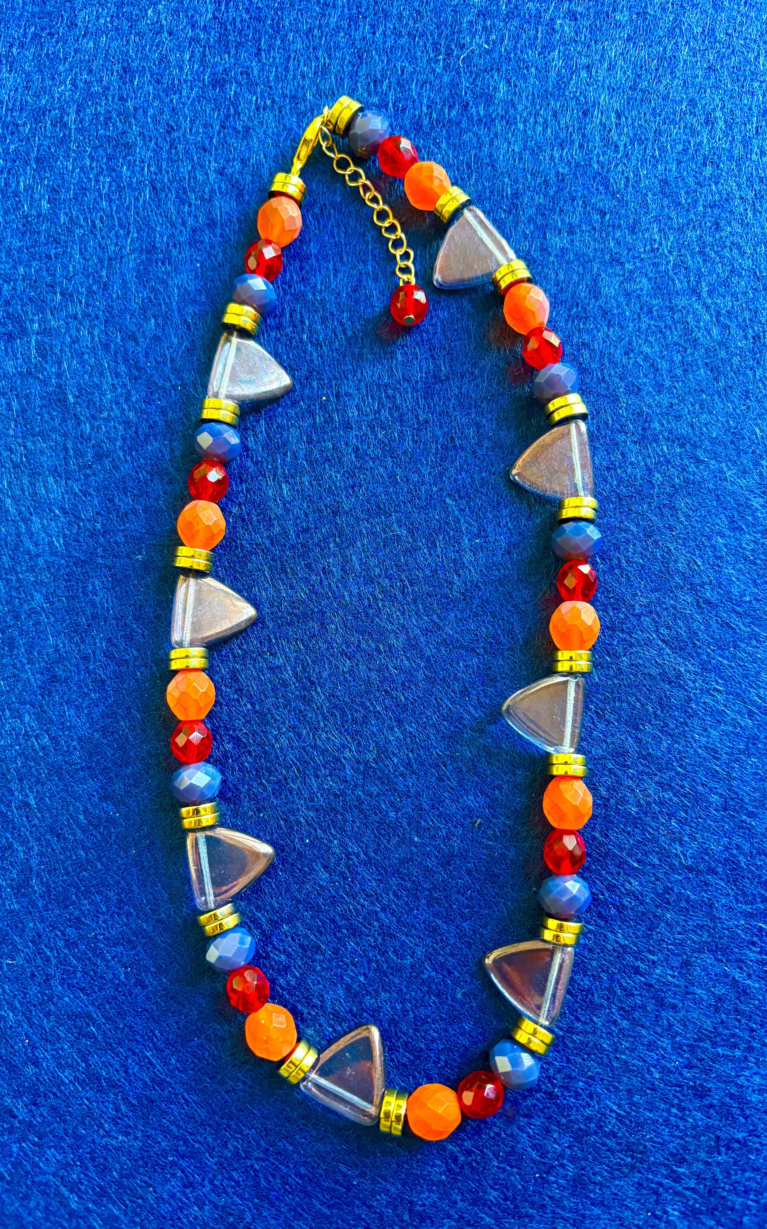 Purple Triangle Necklace