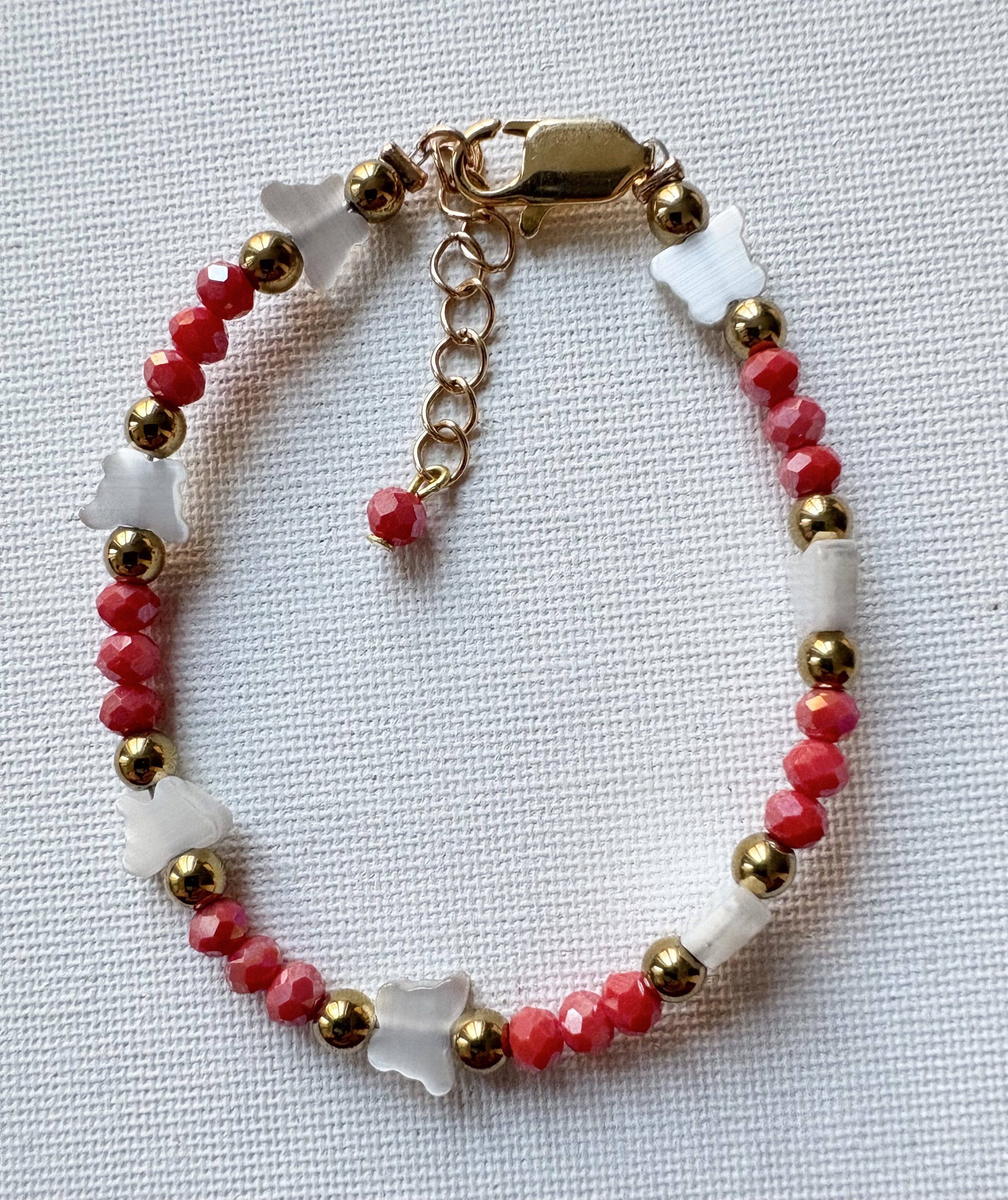Coral Butterfly Bracelet