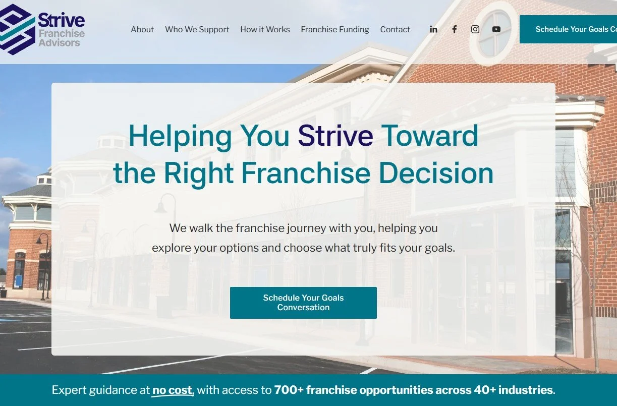 Strive Franchise Advisor Homepage