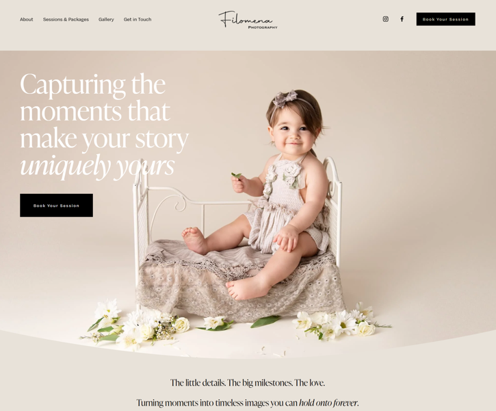 Photographer website redesign