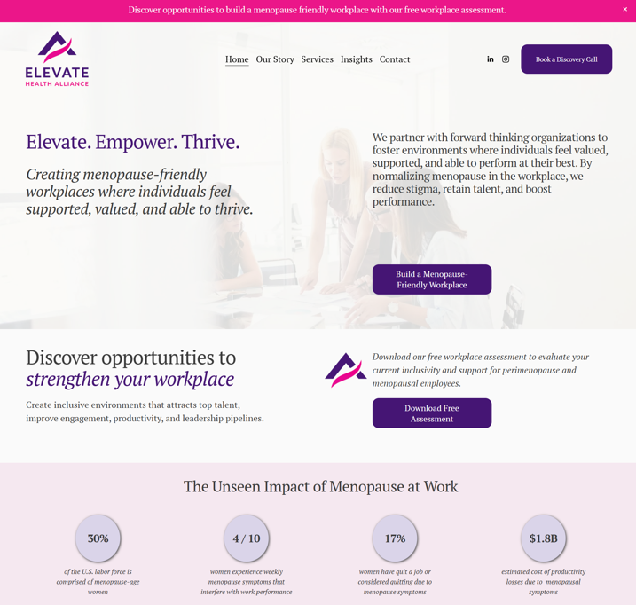 perimenopause and menopause specialist new website homepage