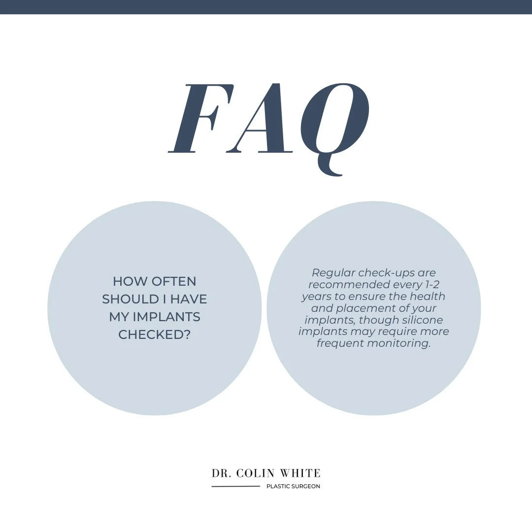 ❔️How often should I have my implants checked?⁠
⁠
👉🏻 It's recommended to schedule regular check-ups every 1-2 years to monitor the health and placement of your implants. If you have silicone implants, more frequent monitoring may be advised to ensu
