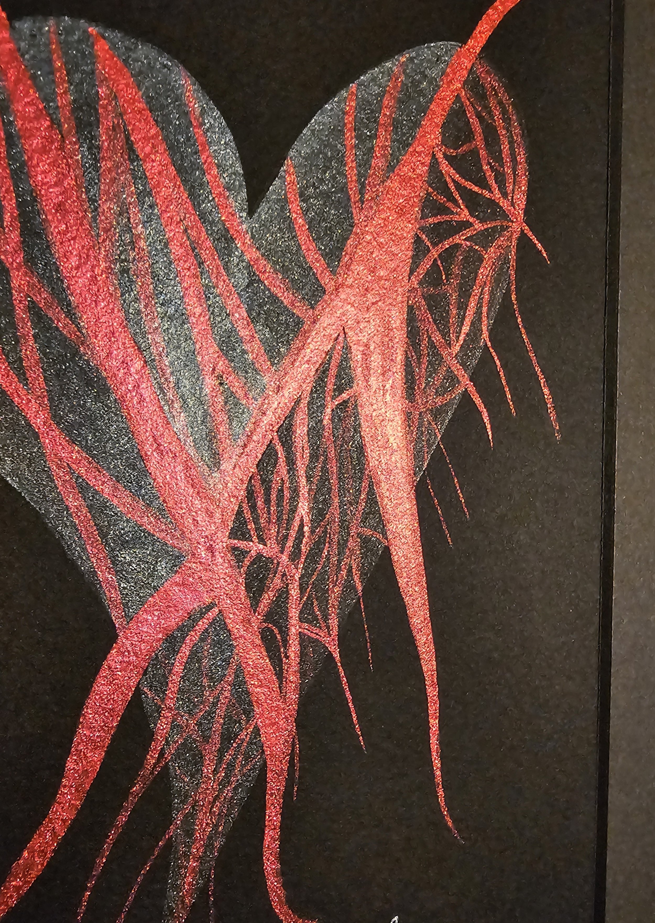 venomous heart, heart, heart art, watercolor heart, original art