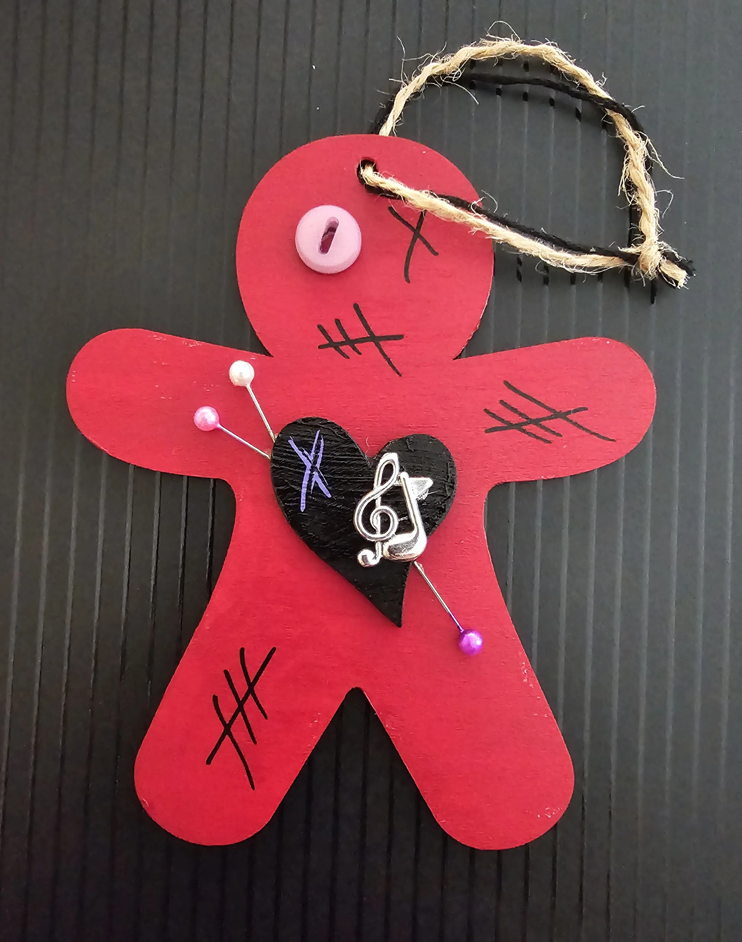 music lover red voodoo doll ornament.jpg