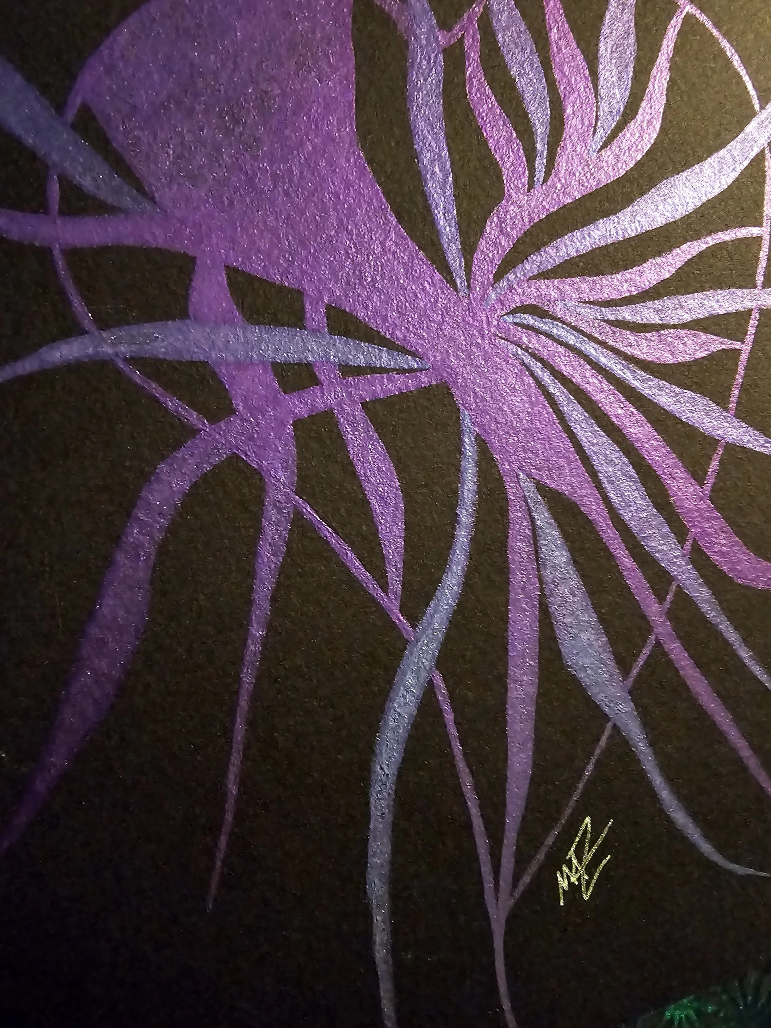 Metallic Watercolor Abstract Heart Paintings