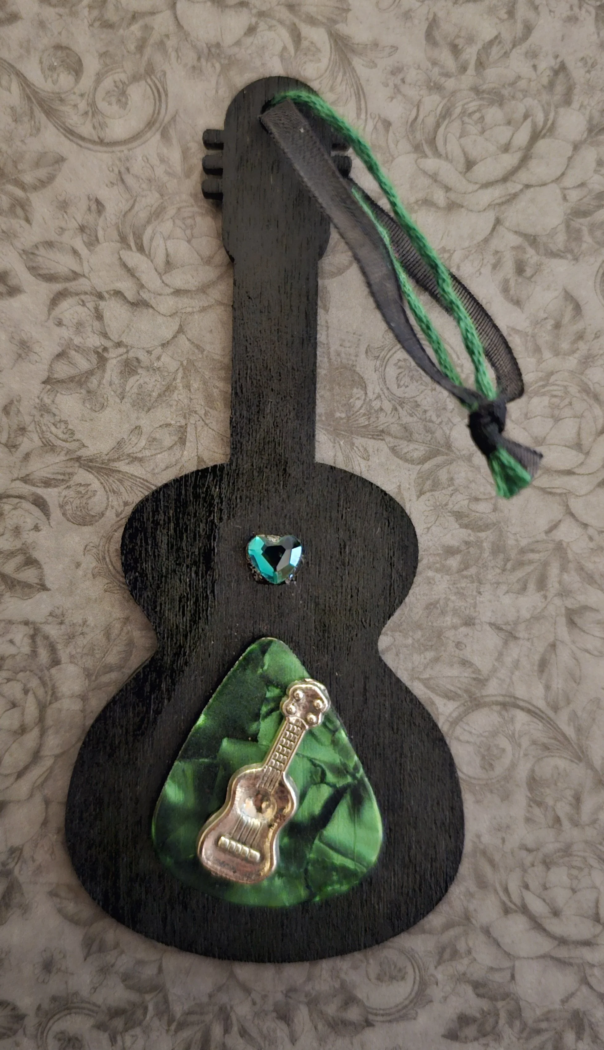 green guitar pick guitar ornament.jpg