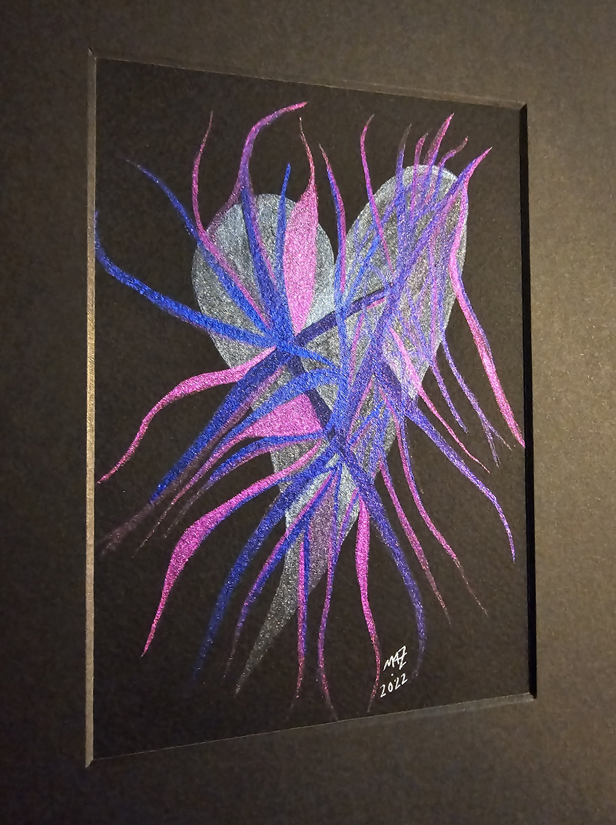 venomous heart, heart, heart art, watercolor heart, original art