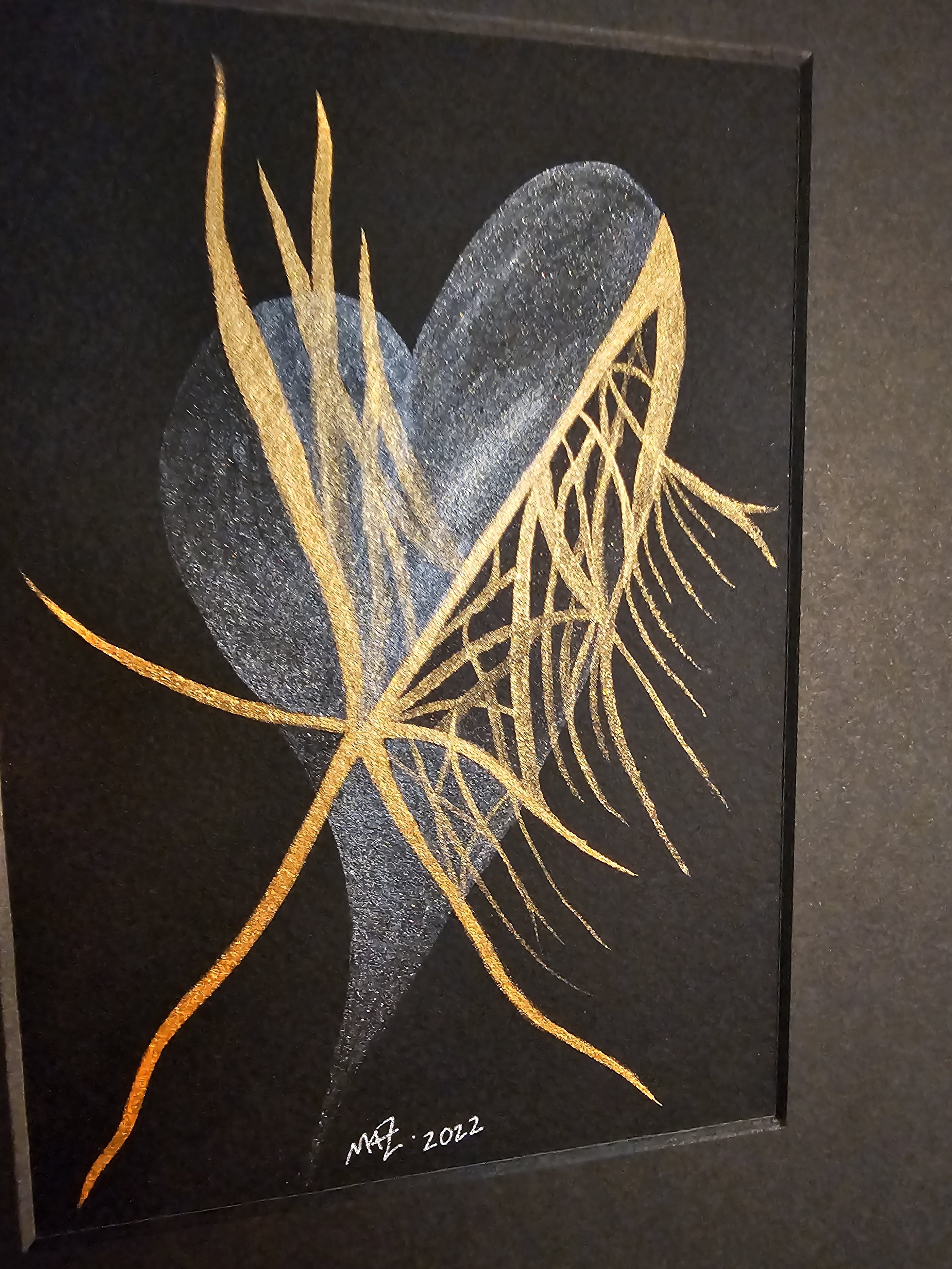 venomous heart, heart, heart art, watercolor heart, original art