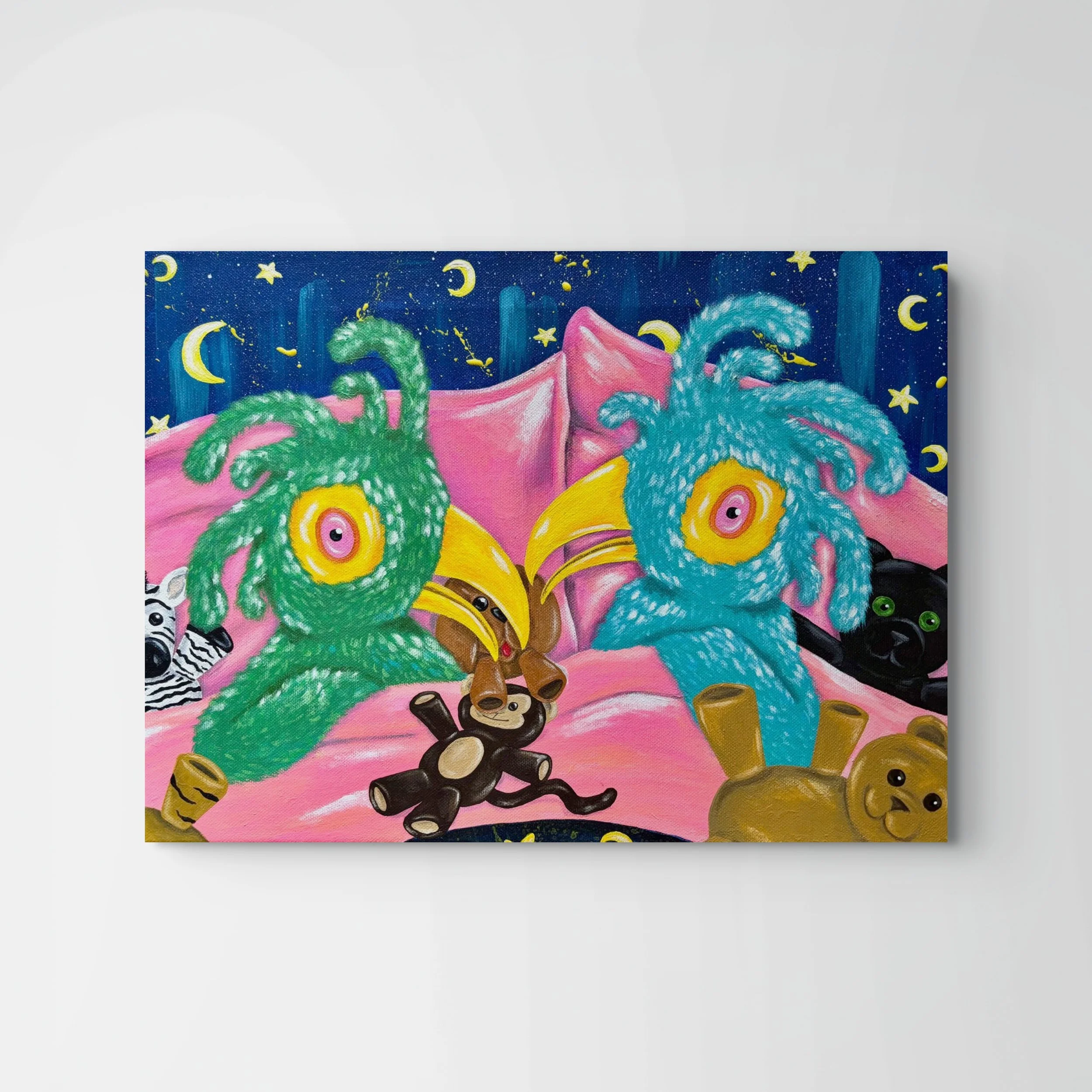 The Sleepover painting by Axelle Salvage