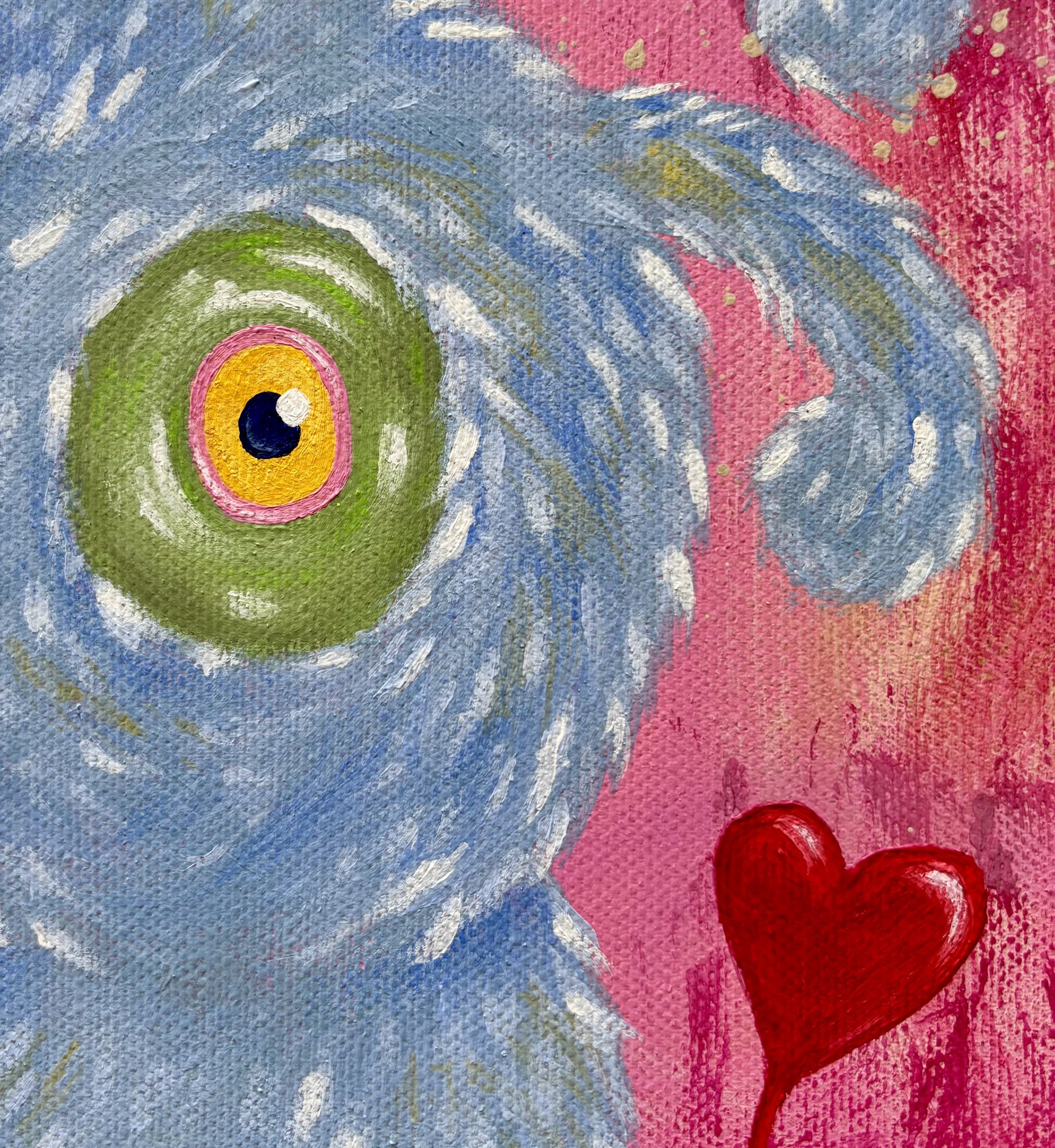 Painting "Do you love me?" by Axelle Salvage