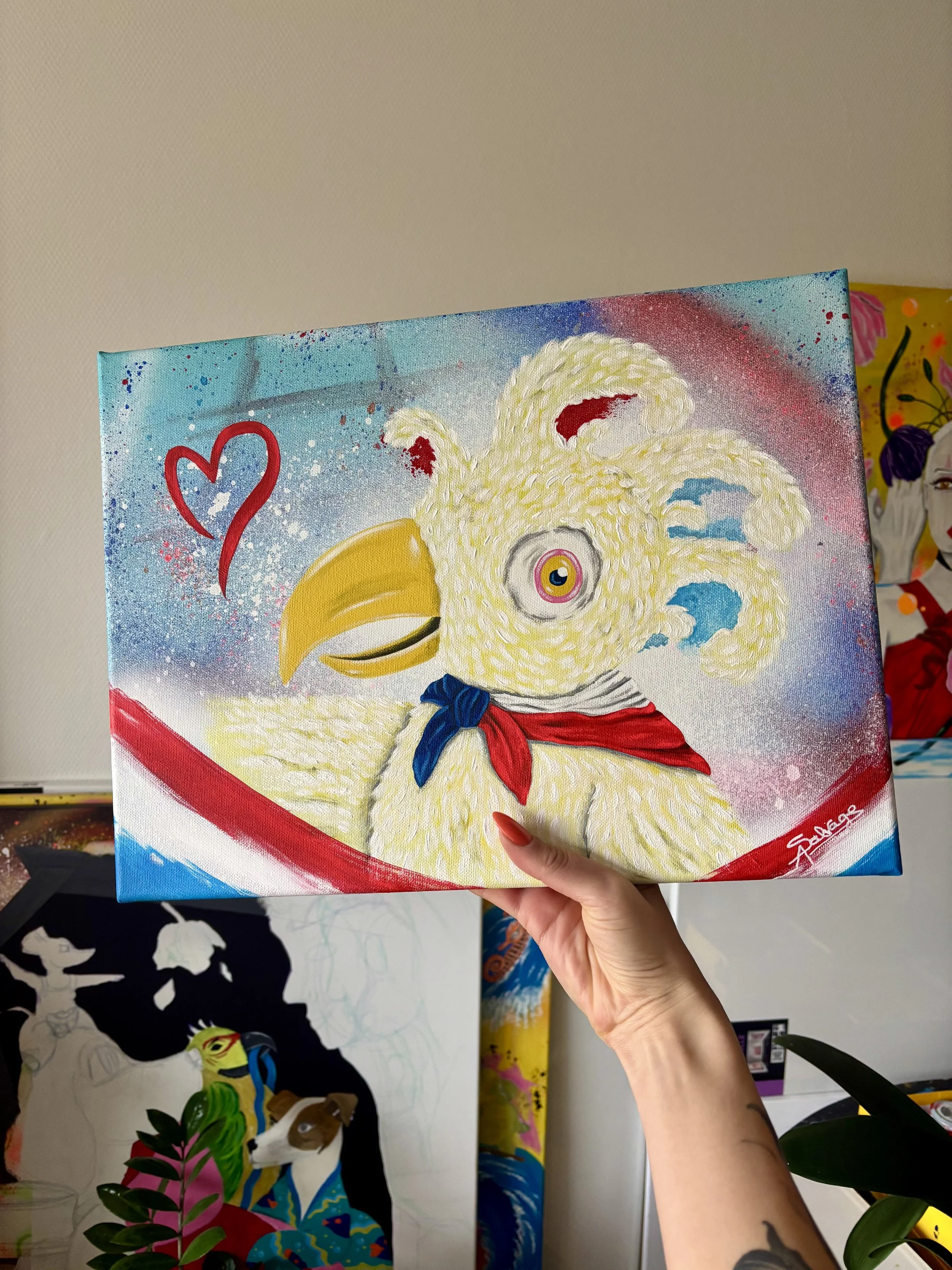 Painting L'Amitié franco-luxembourgeoise by Axelle Salvage