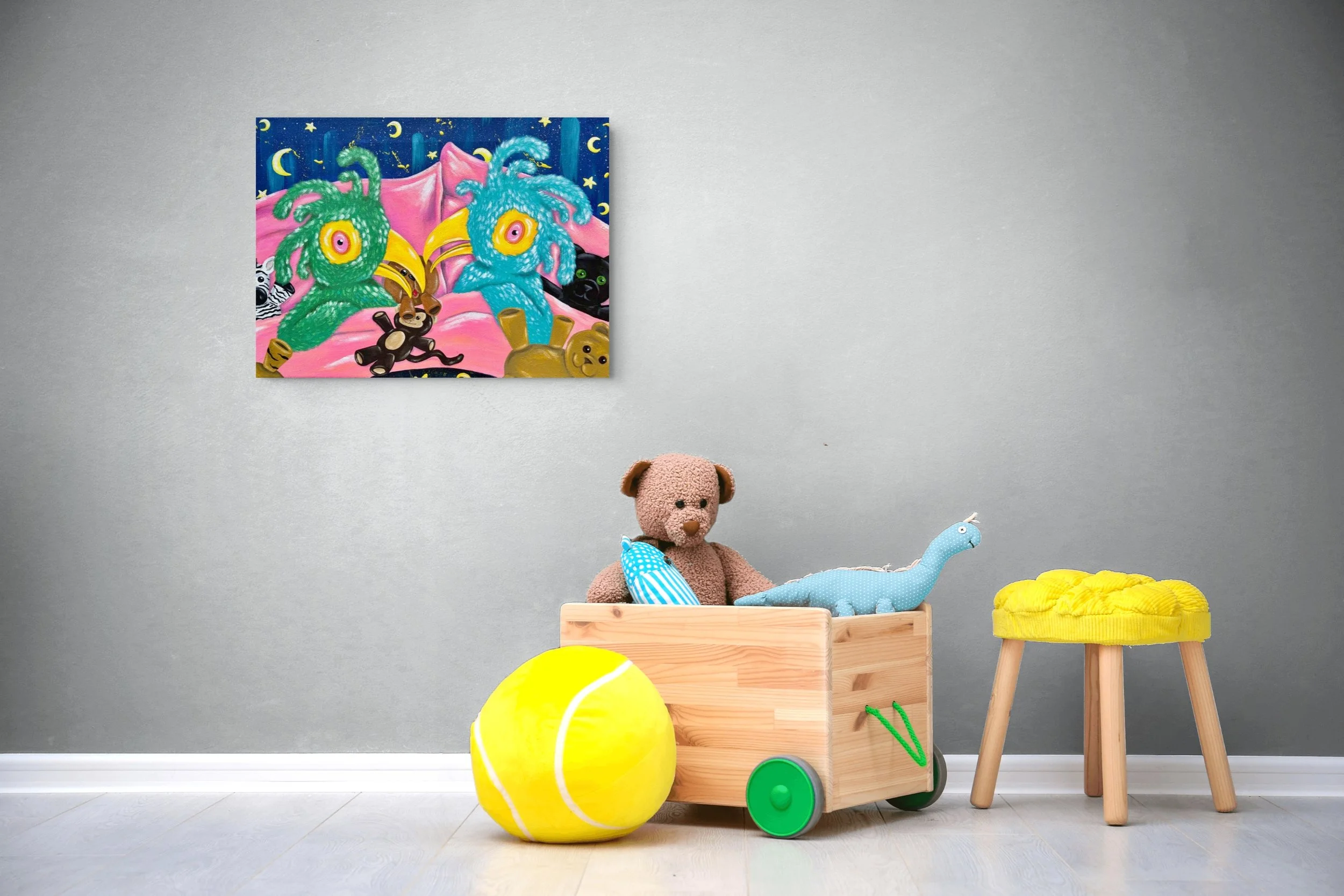 The Sleepover painting by Axelle Salvage