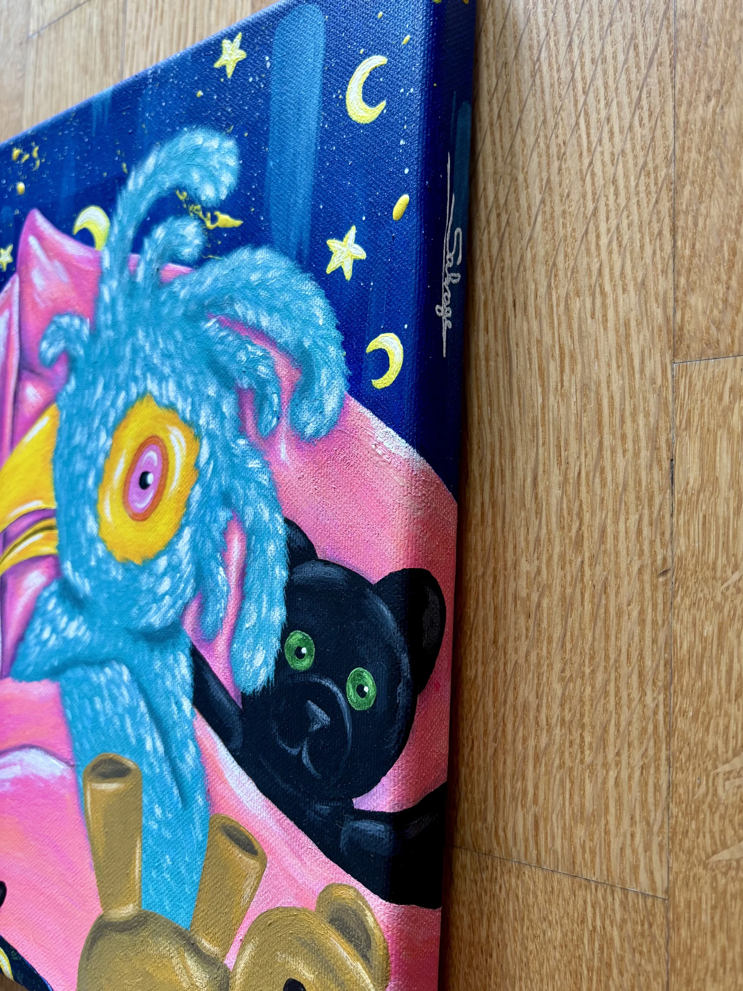 The Sleepover painting by Axelle Salvage