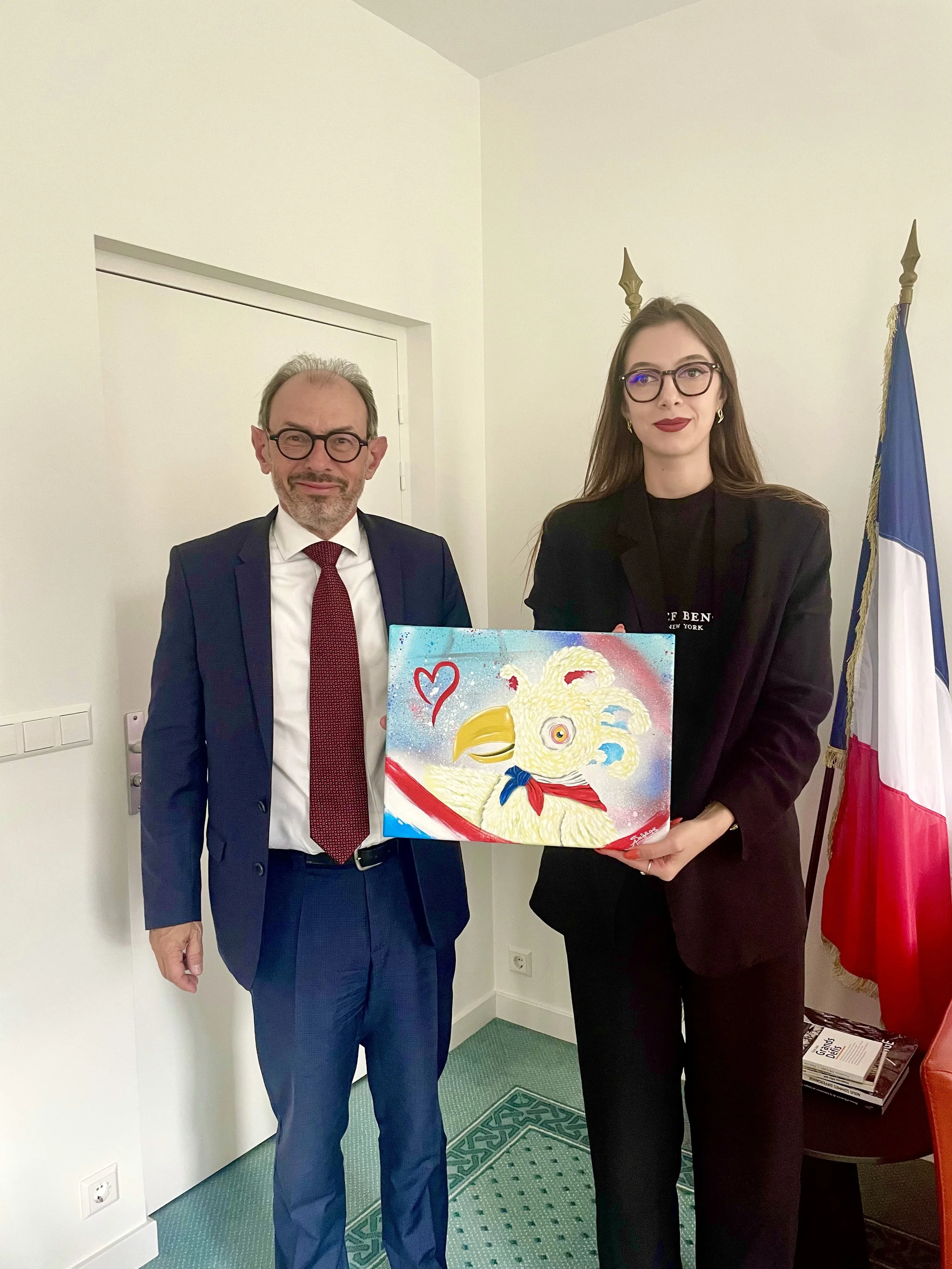The Artist Axelle Salvage and His Excellency Christophe Bouchard, Ambassador of France to Luxembourg (2025)