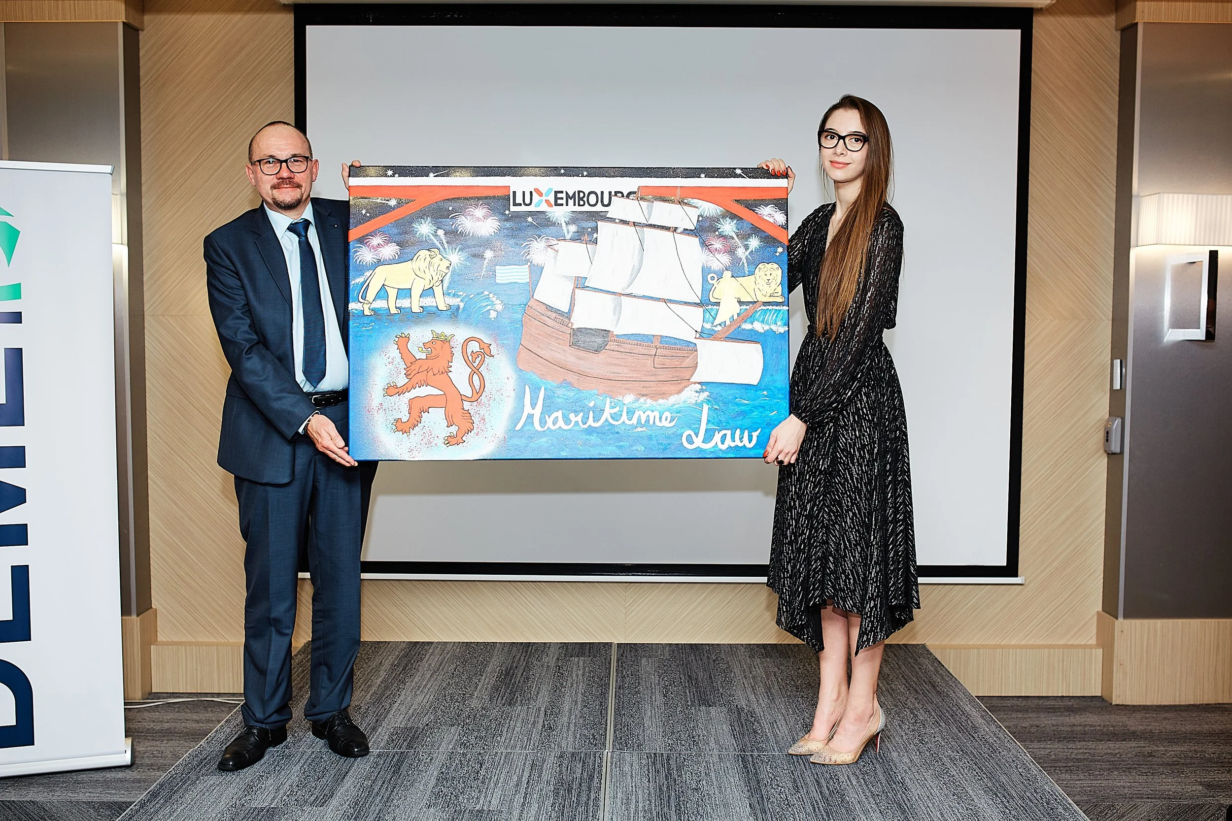 30 years of Luxembourg Maritime Law painting by Axelle Salvage