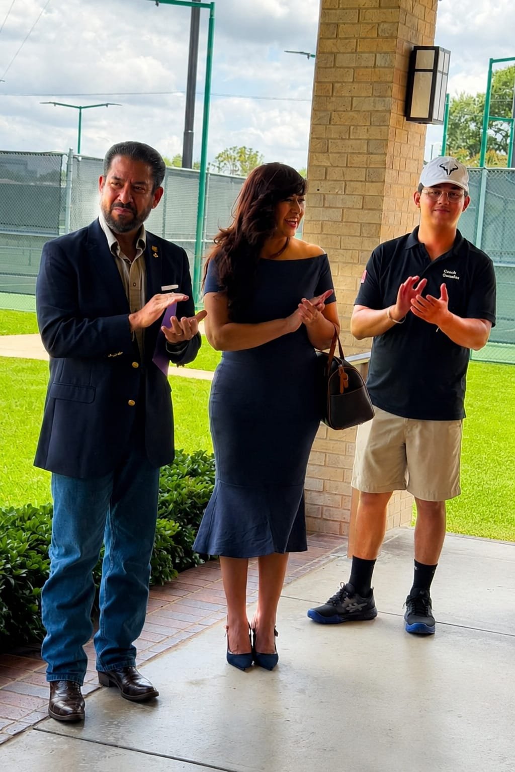 Commissioner Adrian Garcia during Monterrey Houston United Through Tennis ceremony