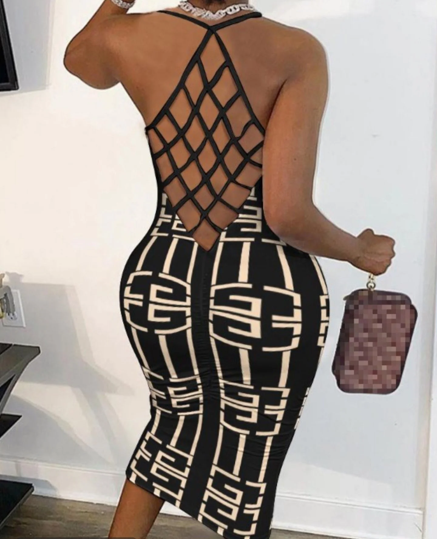 Crisscross bodycon dress