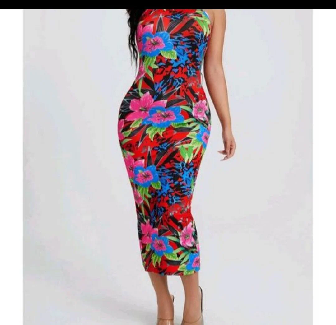 Floral bodycon dress