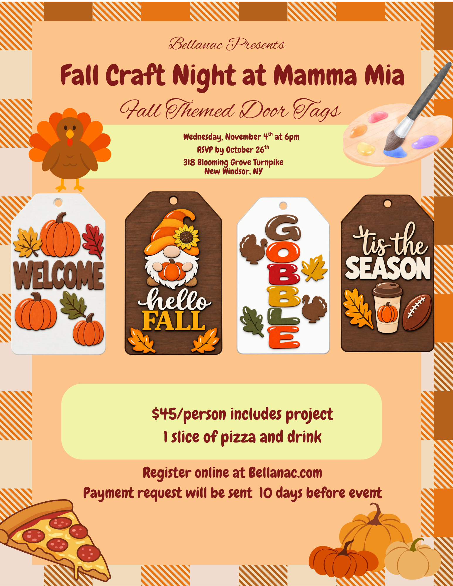 Fall Craft Night at Mamma Mia