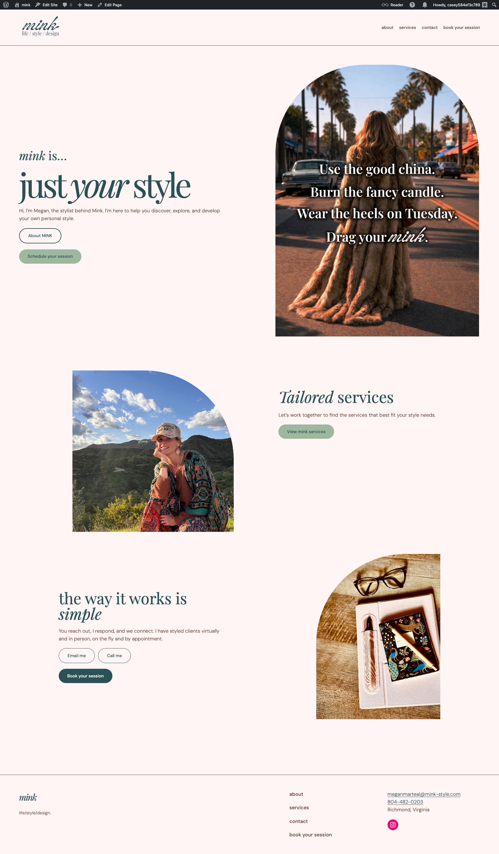 Mink Style website